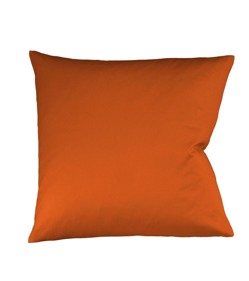 fleuresse Kissenbezüge 2 Stück Fleuresse Mako-Satin Kissenbezüge 40x40 cm einfarbig mit RV, (2 Stück), seidig weiche Oberfläche mit edlem Glanz