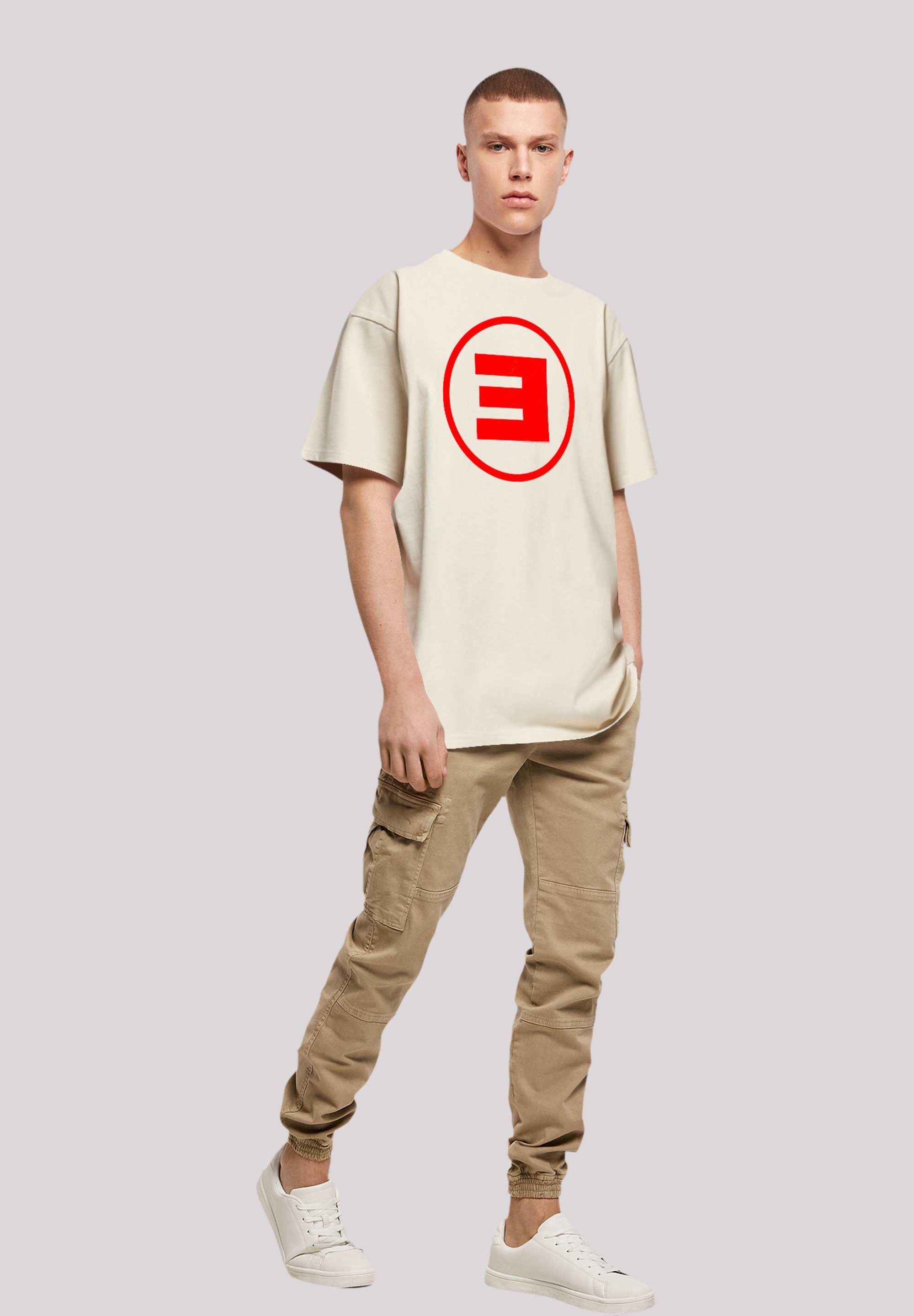 F4NT4STIC T-Shirt Eminem Circle Off Hop Qualität, Premium Music Rap Hip By Musik, Rock E sand