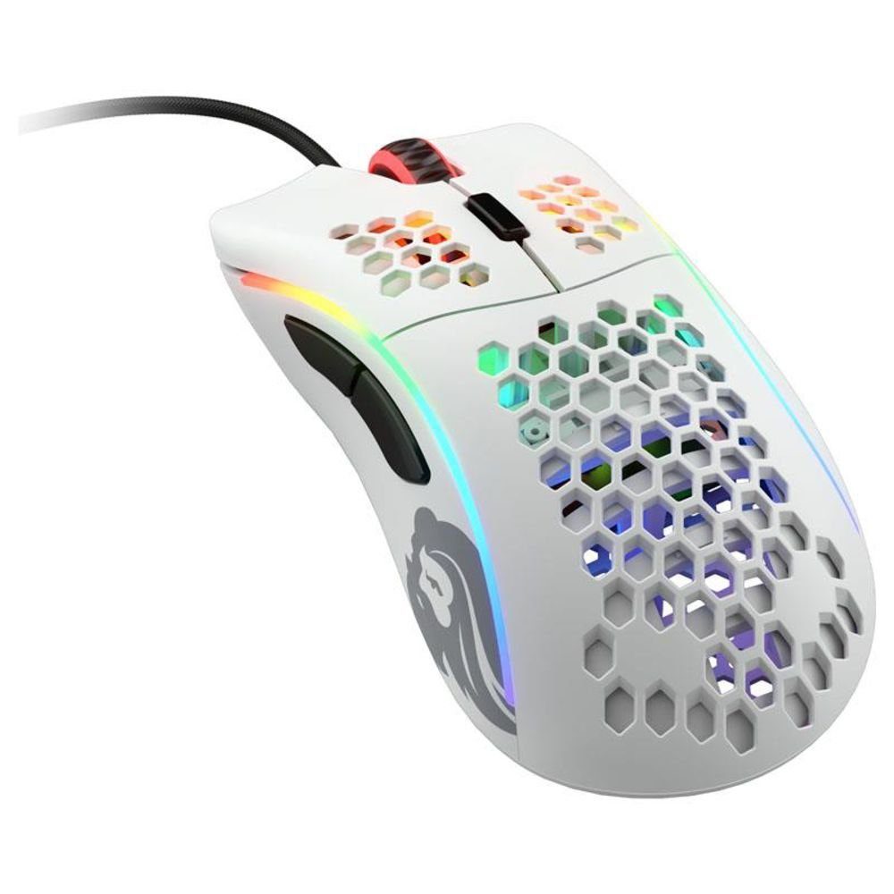 Glorious PC Gaming Race Model D Gaming-Maus Gaming-Maus (USB, kabelgebunden, kabelgebunden, 12.000 dpi, RGB-LED beleuchtet, Wabenoberfläche)