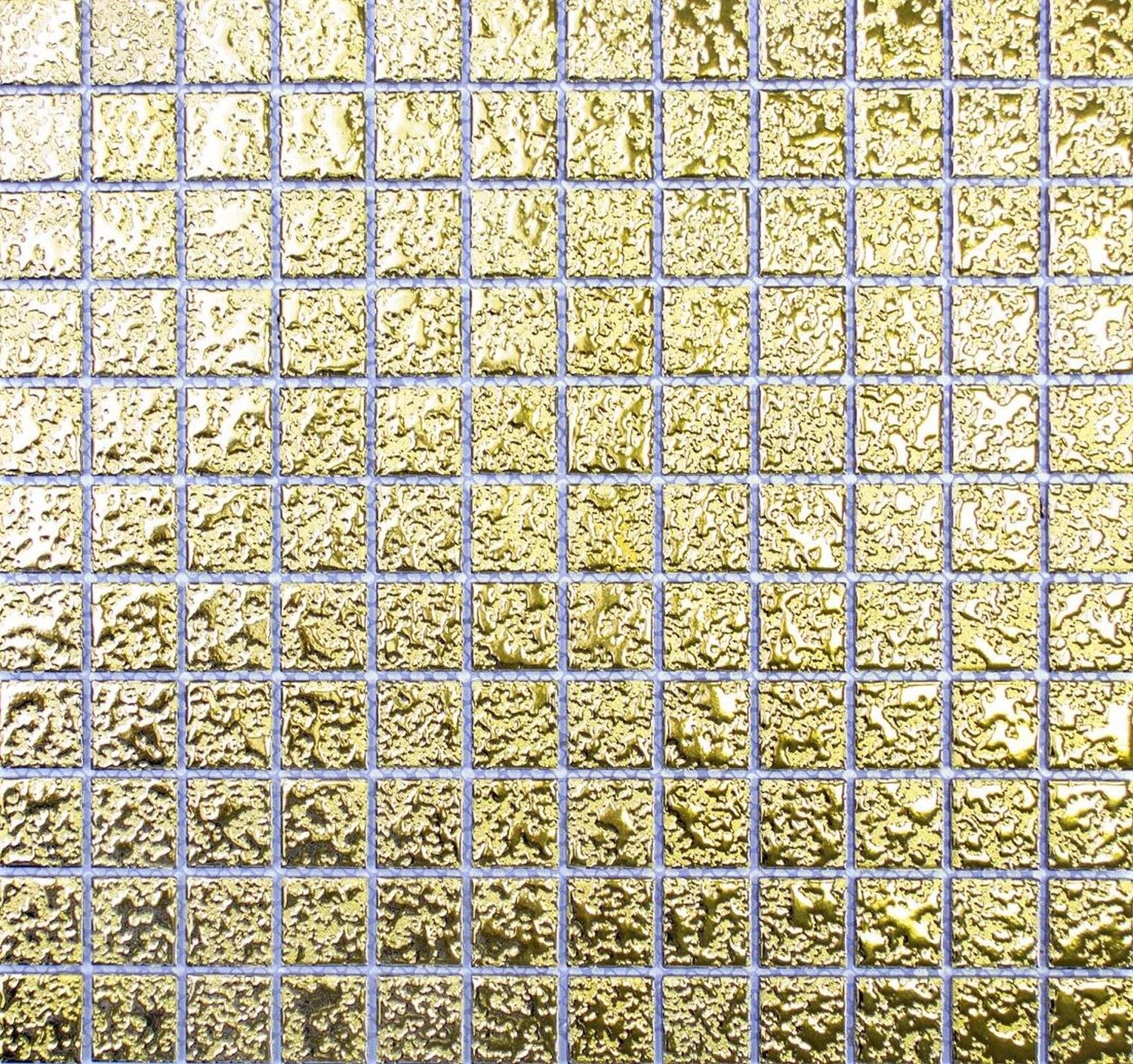 Mosaikfliesen Fliesenspiegel Mosaikfliese Keramikmosaik Mosani gold Küche Wand struktur