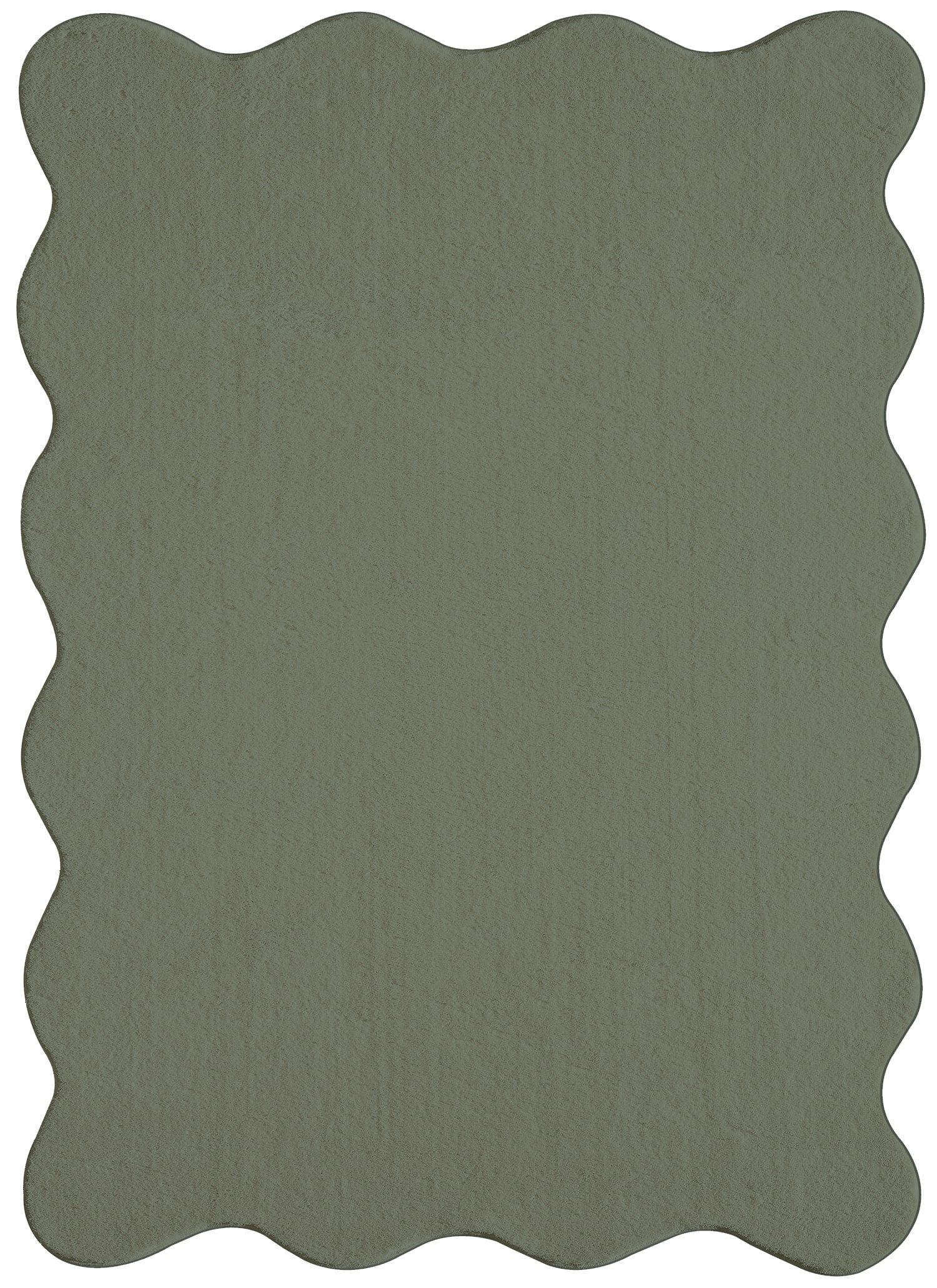 the carpet Teppich Relax Scallop kuschelig & Super Soft, wellenförmig, Anti-Rutsch Unterseite, Waschbar bis 30 Grad, Felloptik