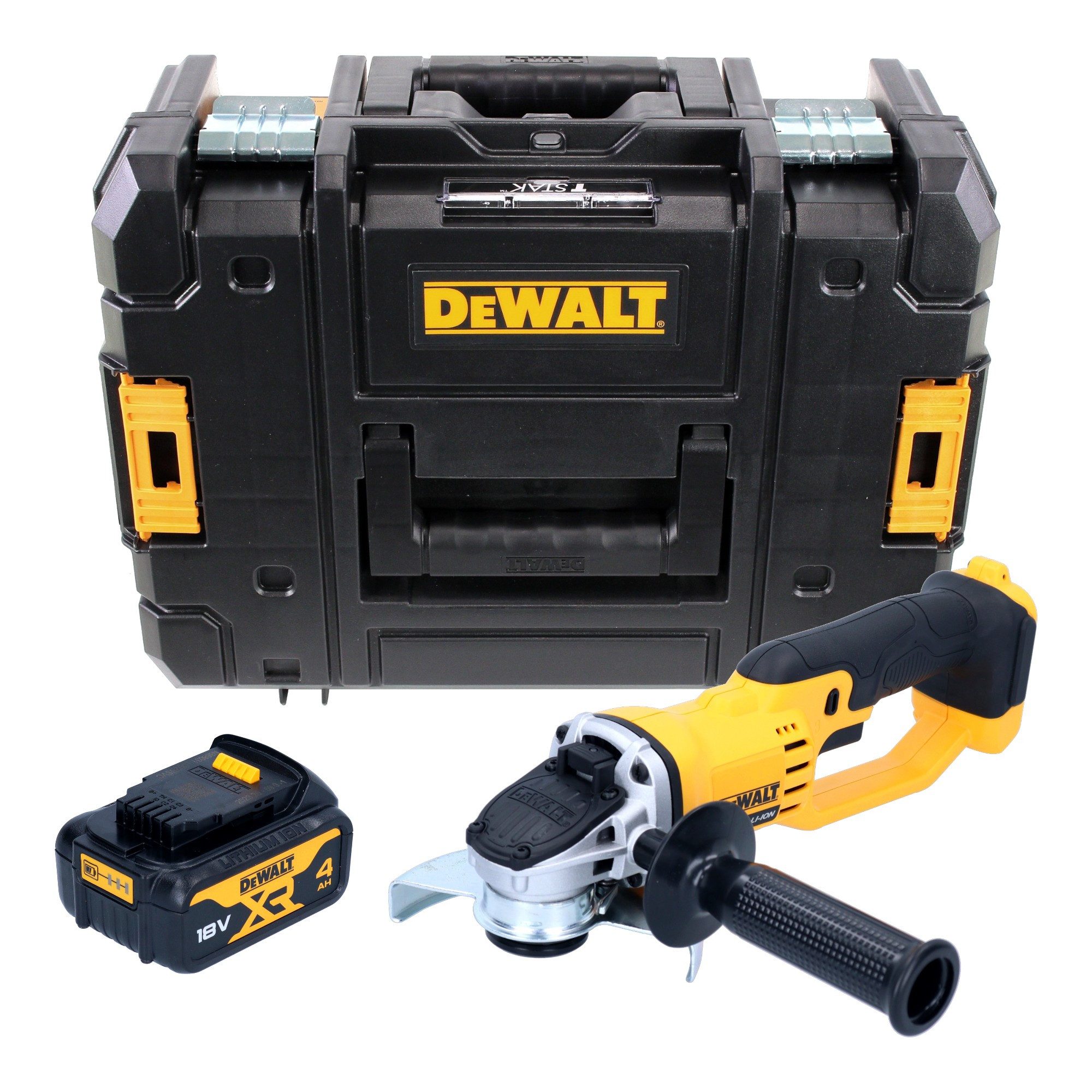 Winkelschleifer DCG 412 NT 18 V 125 mm + 1x Akku 4,0 Ah + TSTAK - ohne Ladegerät