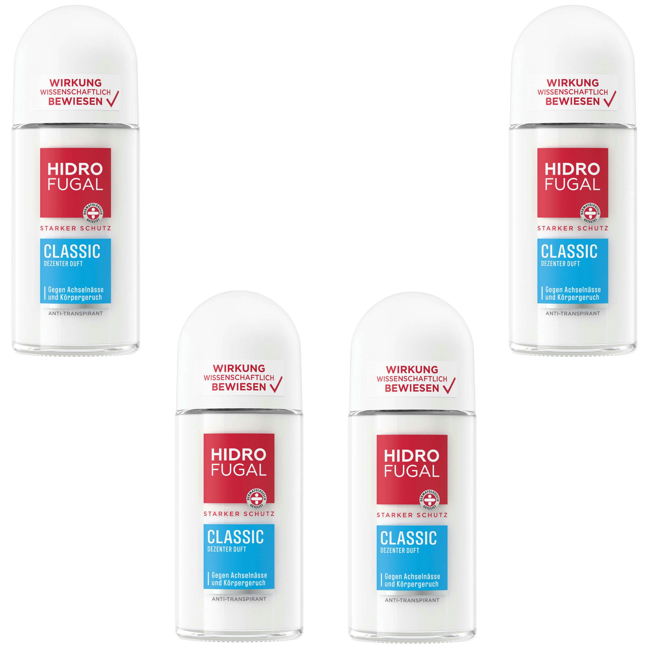 Deo-Roller HIDROFUGAL CLASSIC 4 x 50 ml