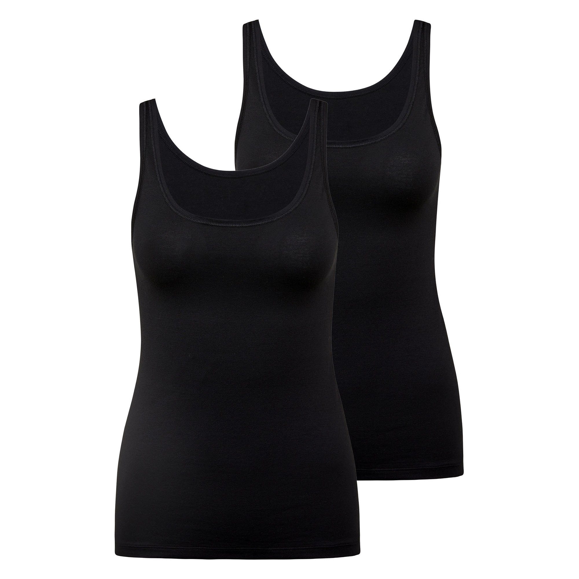 CALIDA Unterhemd Damen Unterhemd 2er Pack Baumwollmischung (Packung, 2er Pack)