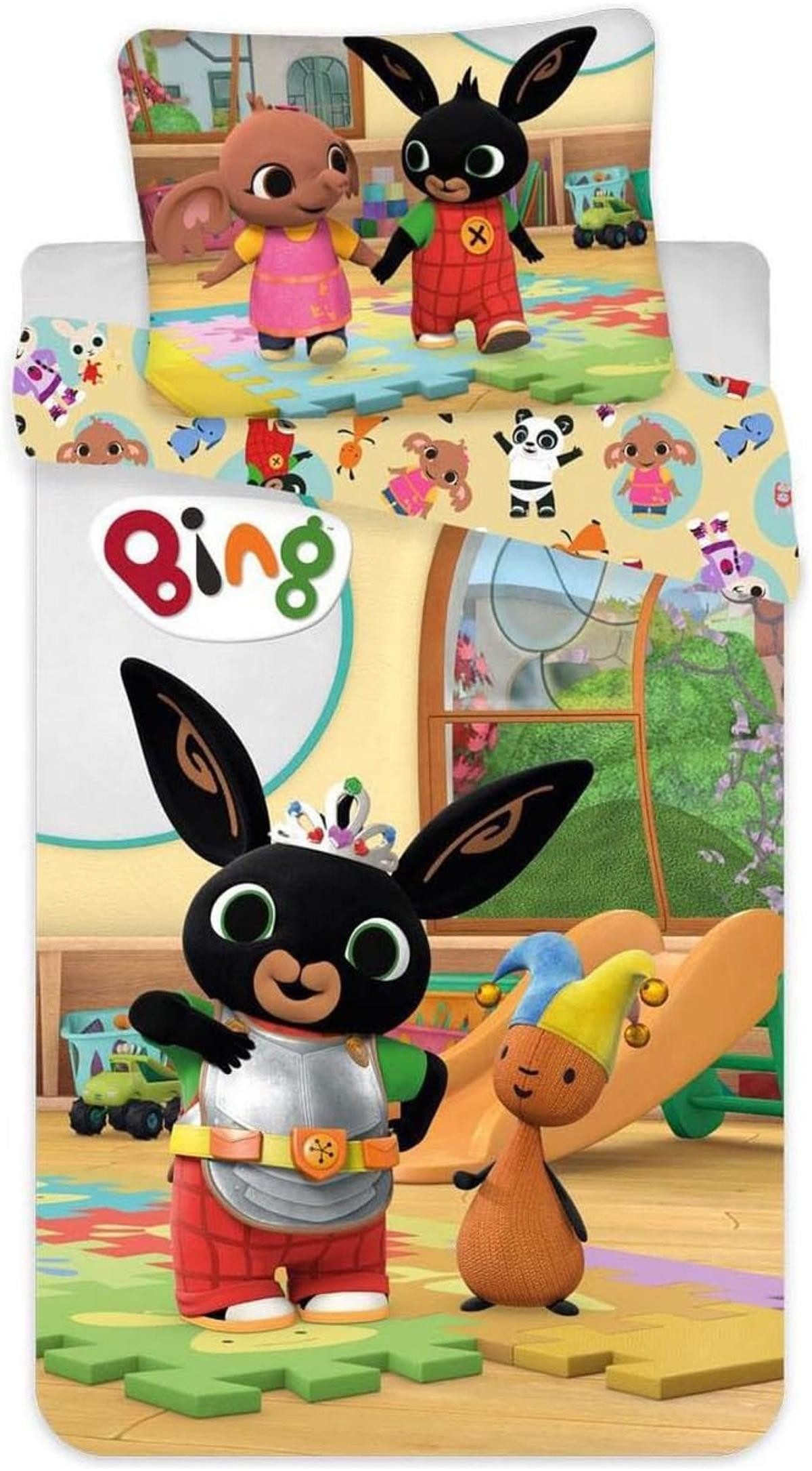 BrandMac Kinderbettwäsche Jerry Fabrics Bunny Bing Kinder Bettwäsche Set 100x135 + 40 x 60 cm