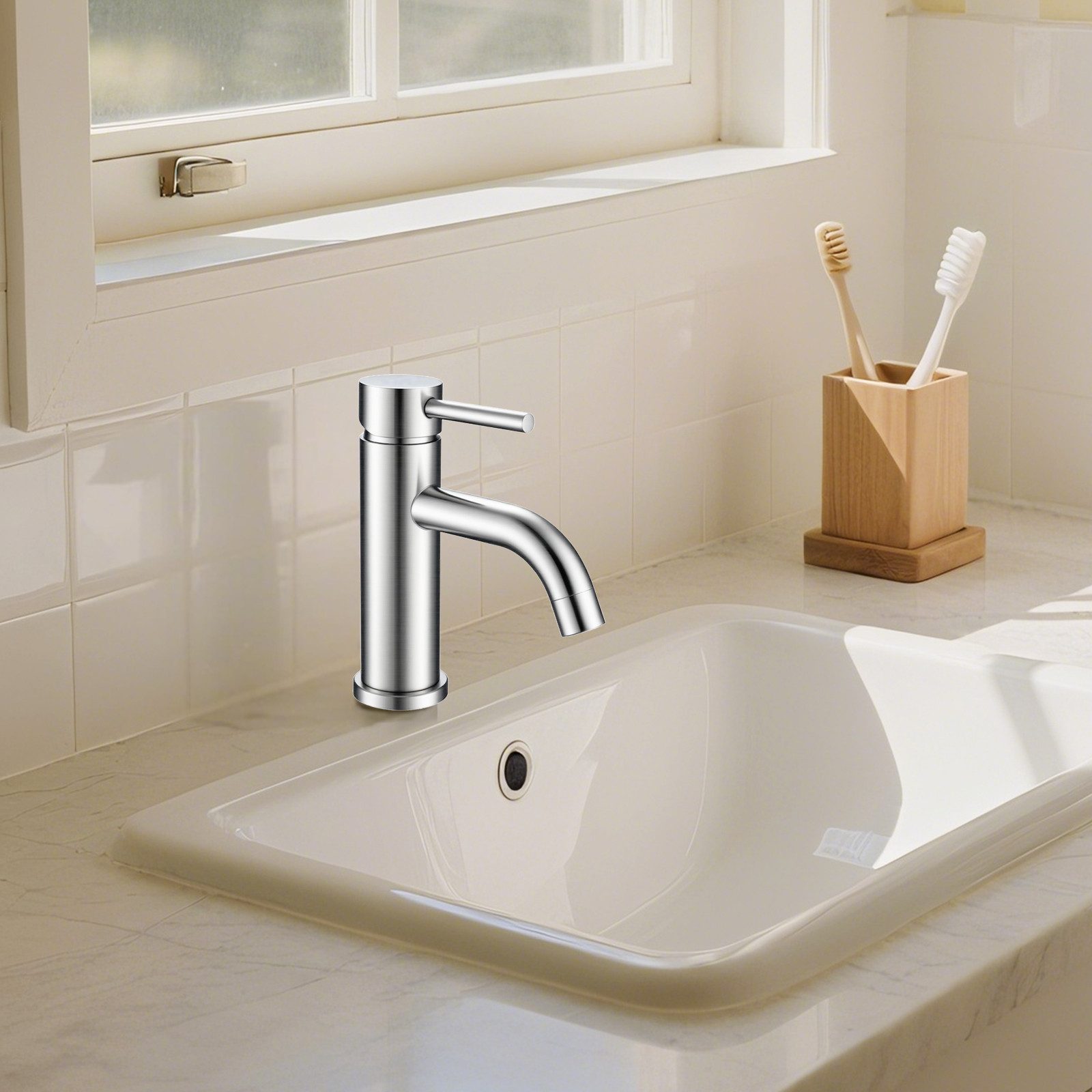 Duschparadies Waschtischarmatur Wasserhahn Bad mit Einhand-Bedienung, Hochd günstig online kaufen