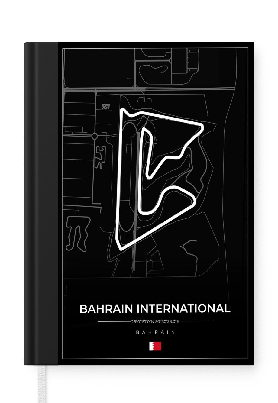 MuchoWow Notizbuch Formel 1 - Rennstrecke - Bahrain International Circuit - Bahrain -, Journal, Merkzettel, Tagebuch, Notizheft, A5, 98 Seiten, Haushaltsbuch