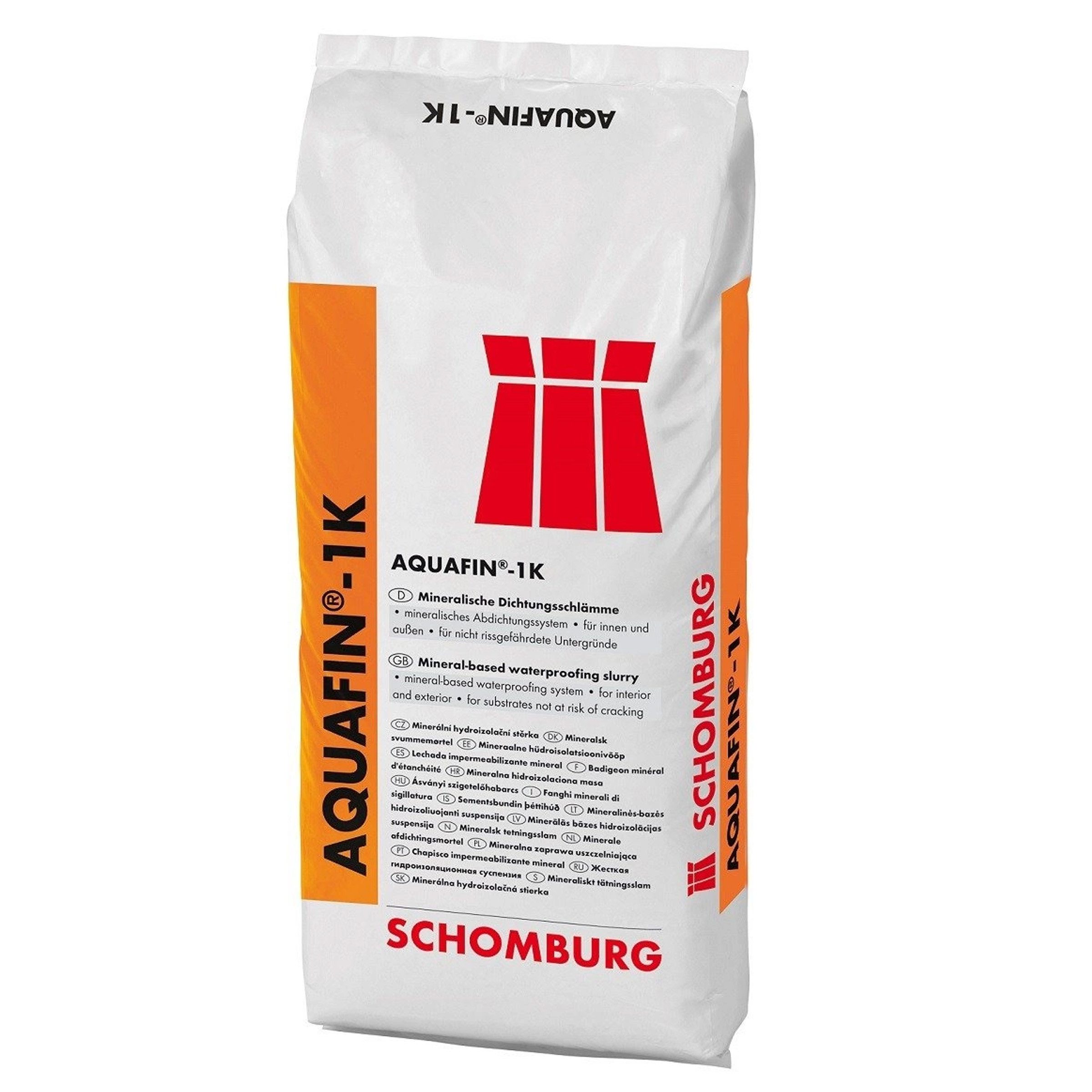 Schomburg Mörtel SCHOMBURG AQUAFIN-1K Mineralische Dichtschlämme 25 kg Grau
