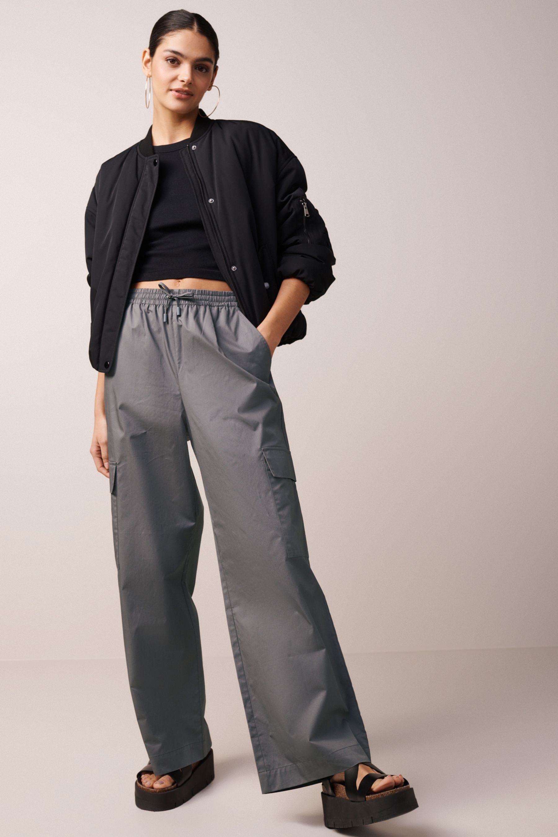 Next Cargohose Cargohose mit weitem Beinschnitt günstig online kaufen
