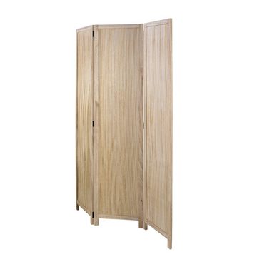 Homestyle4u Paravent Raumteiler Holz SEA Marine Sichtschutz Indoor faltbar, 3-teilig