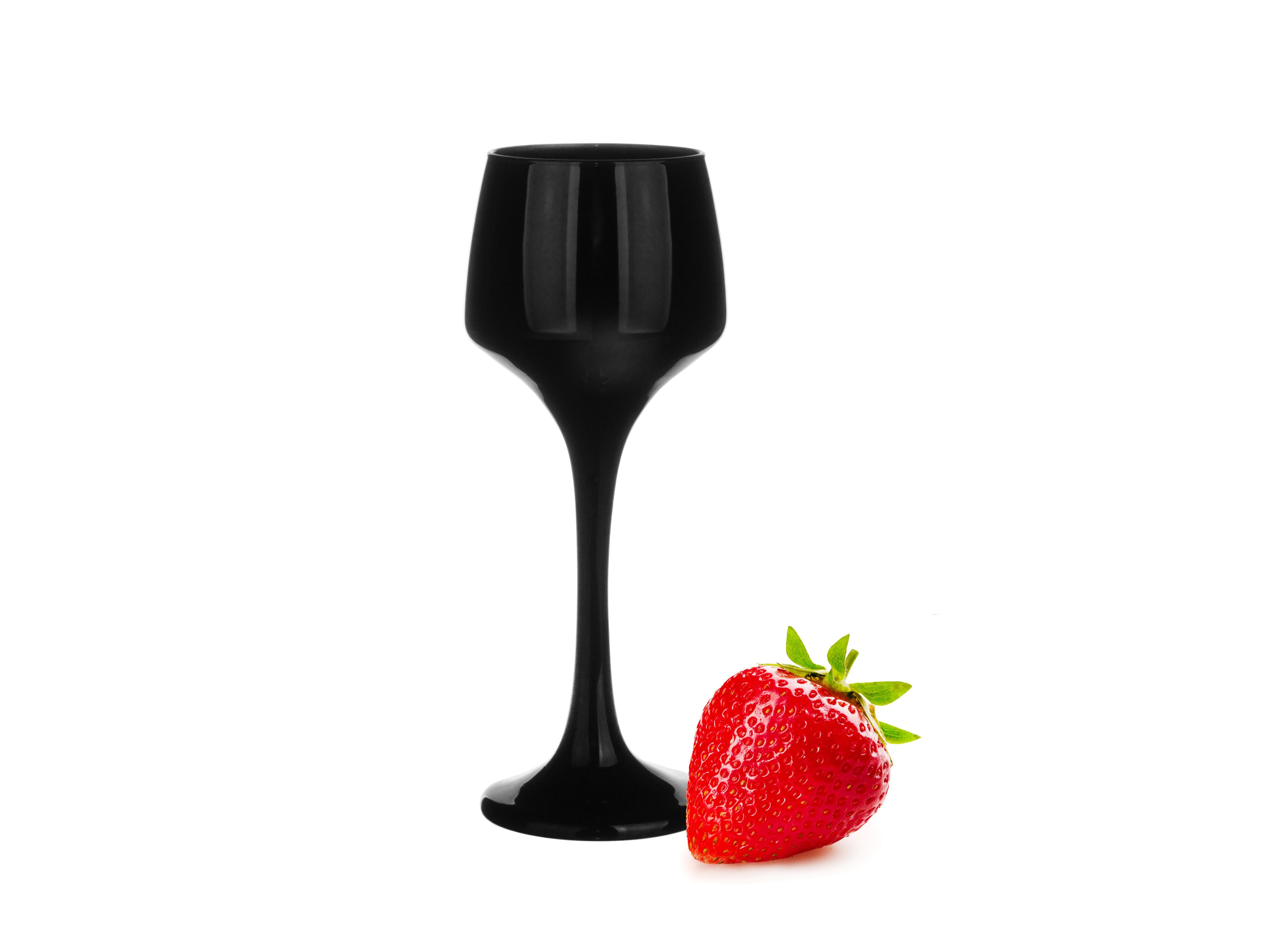 Sendez Likörglas 6 schwarze Likörgläser 75ml Schnapsgläser Aperitif Shots Obstlerglas, Glas