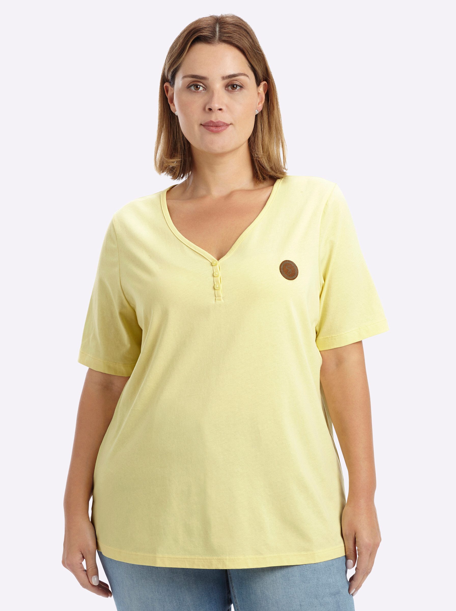 Sheego T-Shirt Kurzarm-Shirt Kurzarm