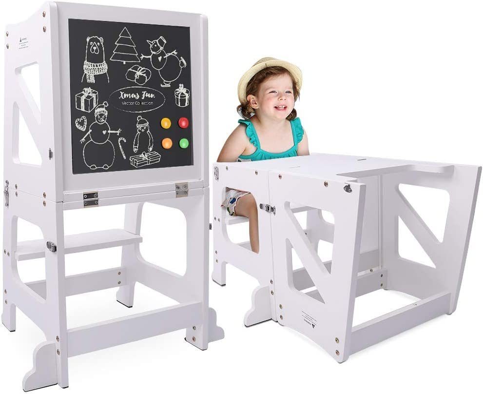YOLEO Kinderstuhl 2 in 1 Lernturm günstig online kaufen