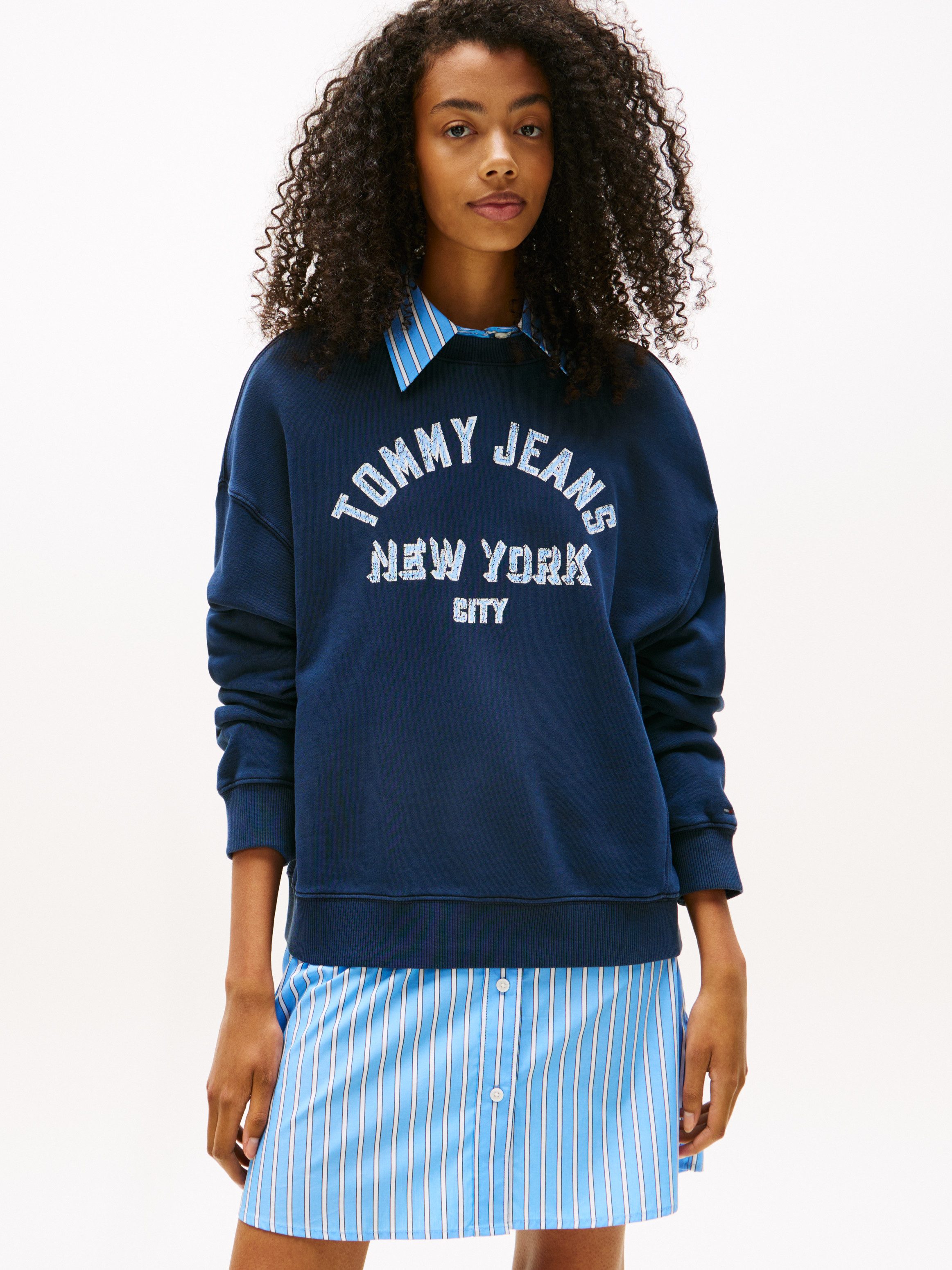 Tommy Jeans Sweatshirt TJW BXY VARSITY OVERDYE CREW EXT günstig online kaufen
