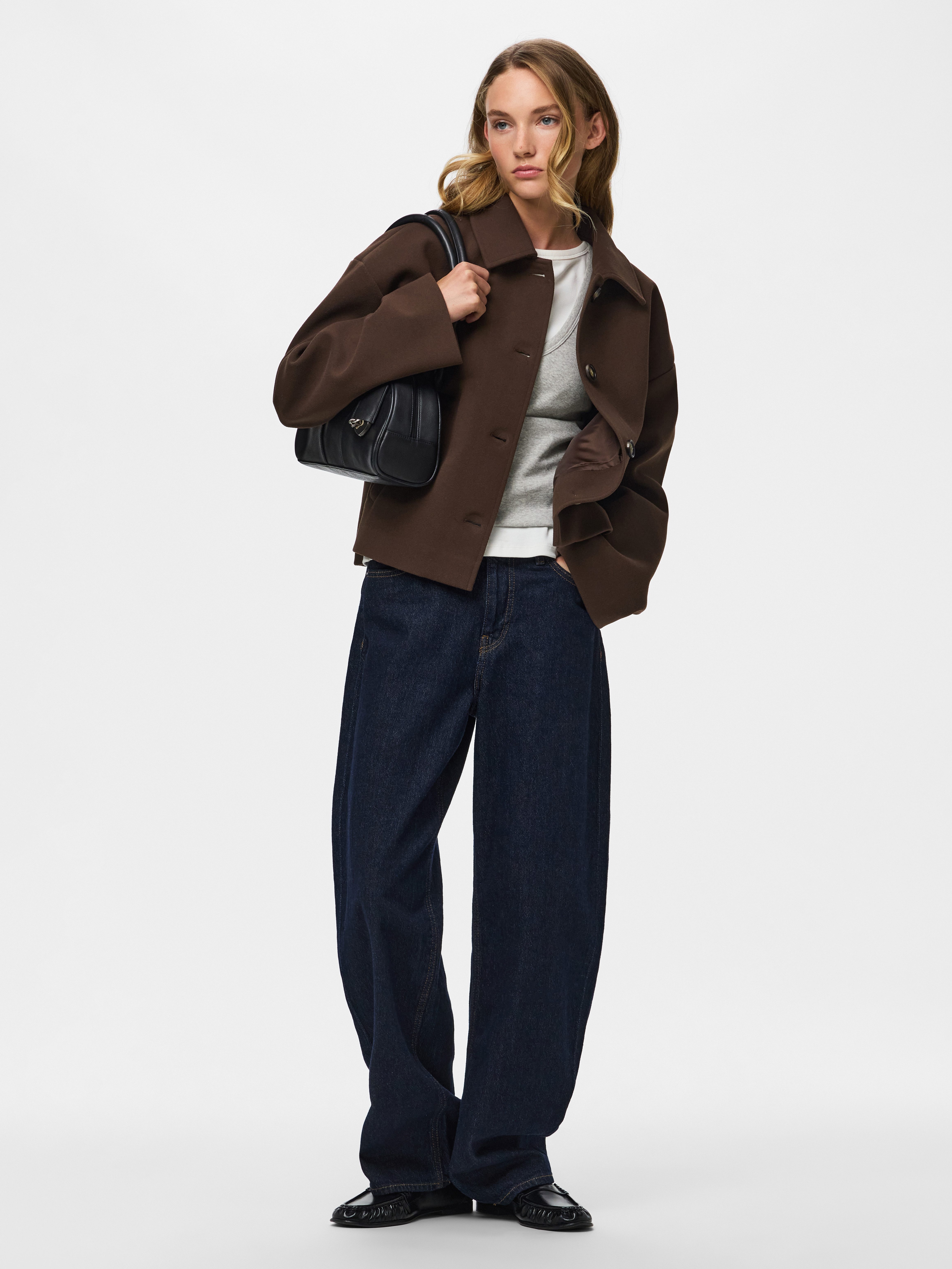 pieces Kurzjacke PCAYA SHORT COAT NOOS BC Kunstfaser