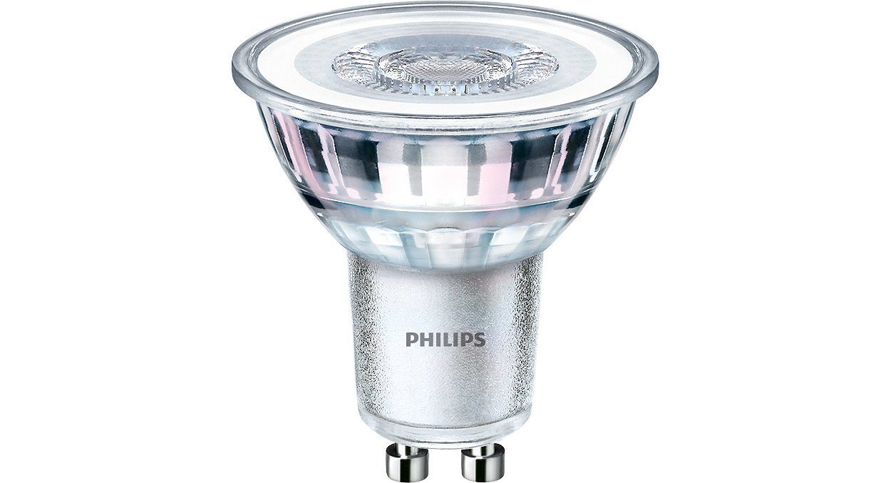 1 Philips warmweiß, EyeComfort 3-in-1 A+, LED-Leuchtmittel GU10, 50W, St., LED Lampe ersetzt GU10, EEK SceneSwitch