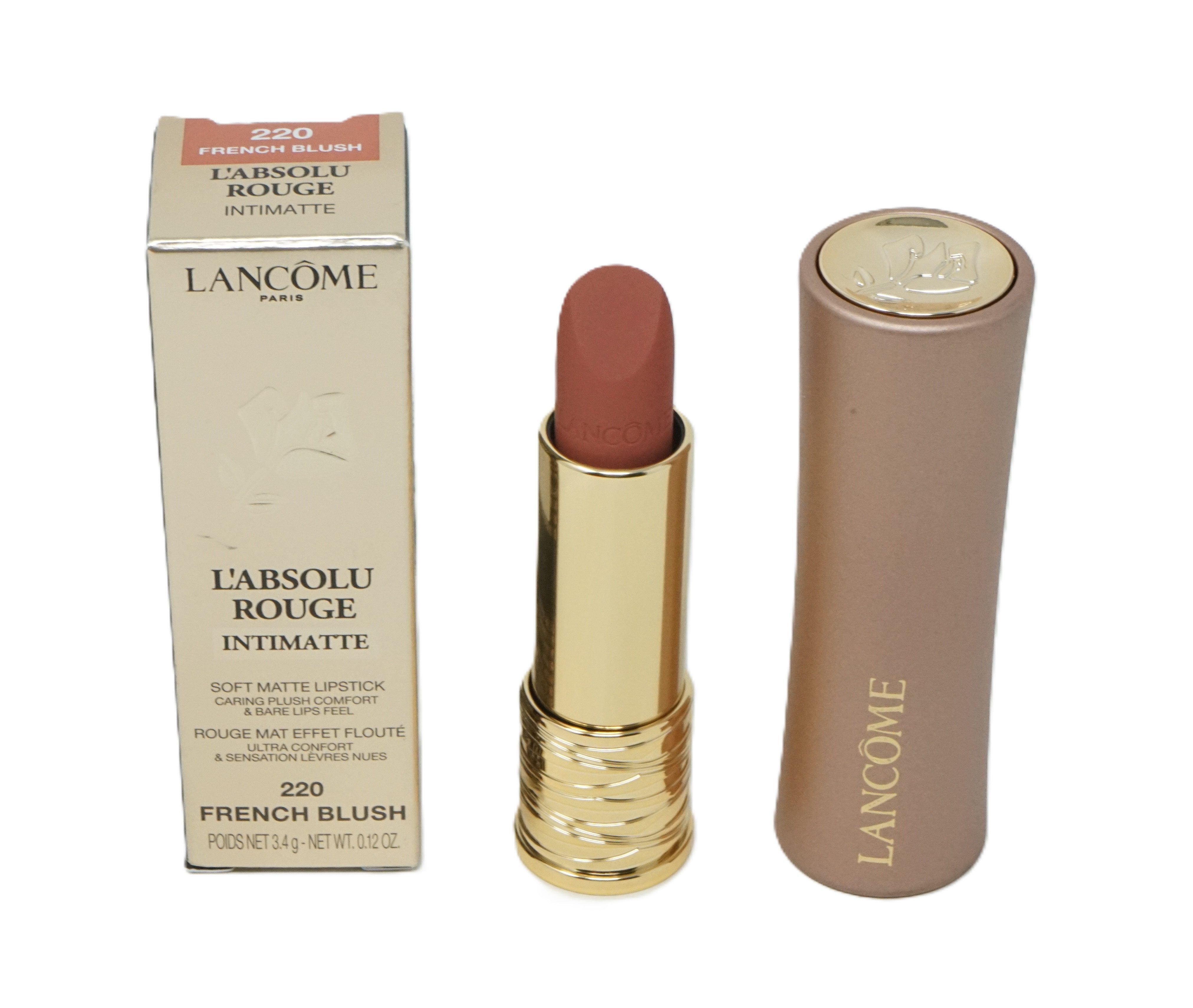 LANCOME Lippenstift Lancome Absolu Rouge Matte Lippenstift 3,4g French Blush 220