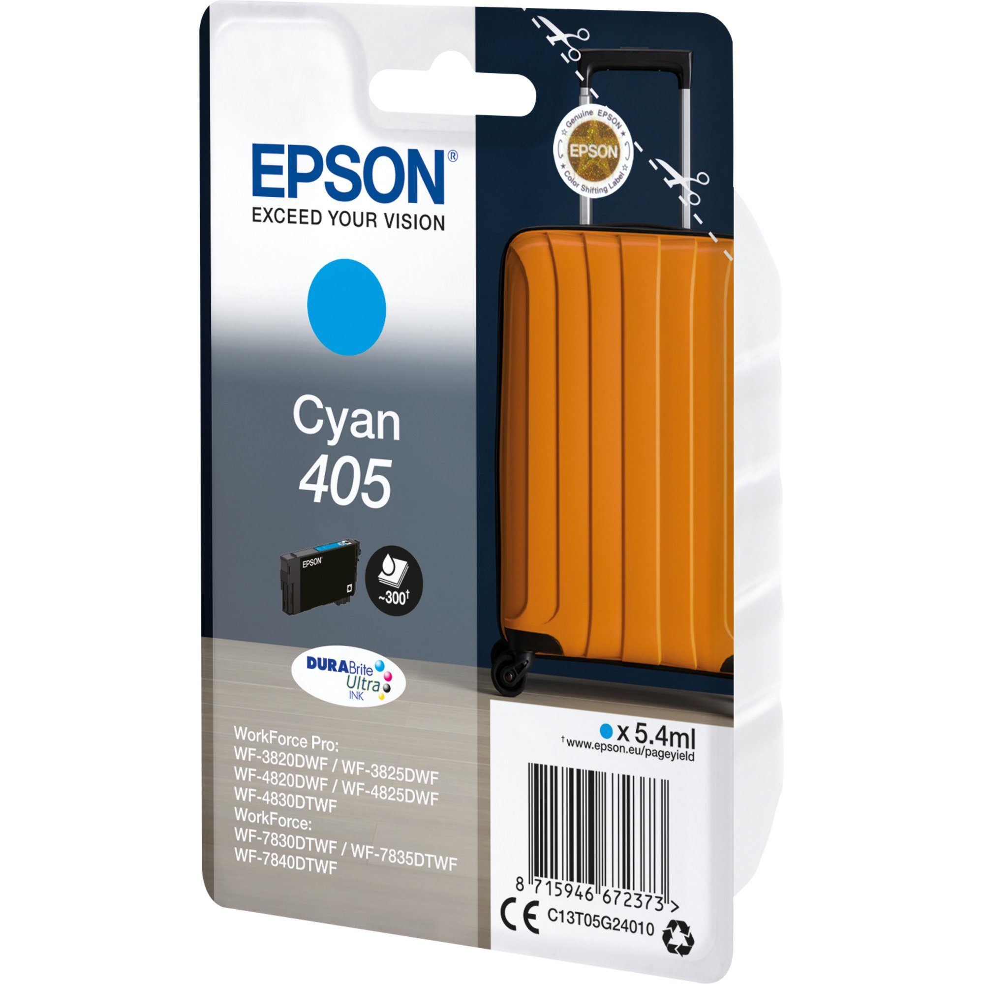 Epson cyan (C13T05G24010) Tintenpatrone Epson Tinte 405