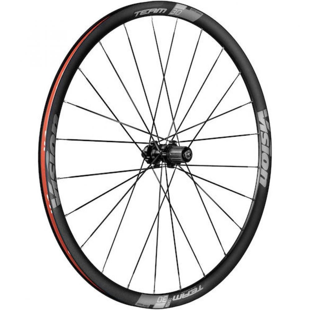 Vision Laufrad Vision Laufradsatz Team 30 Disc TLR 622x19x30 mm Schwarz/grau - leicht