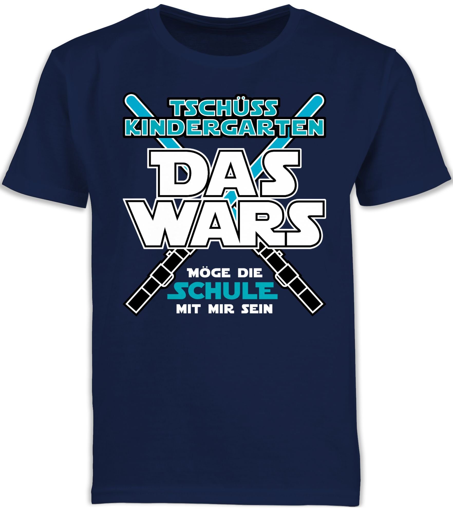 Shirtracer T-Shirt Das Wars Kindergarten Tschüss Kita Einschulung Junge Schulanfang Geschenke 1 Navy Blau