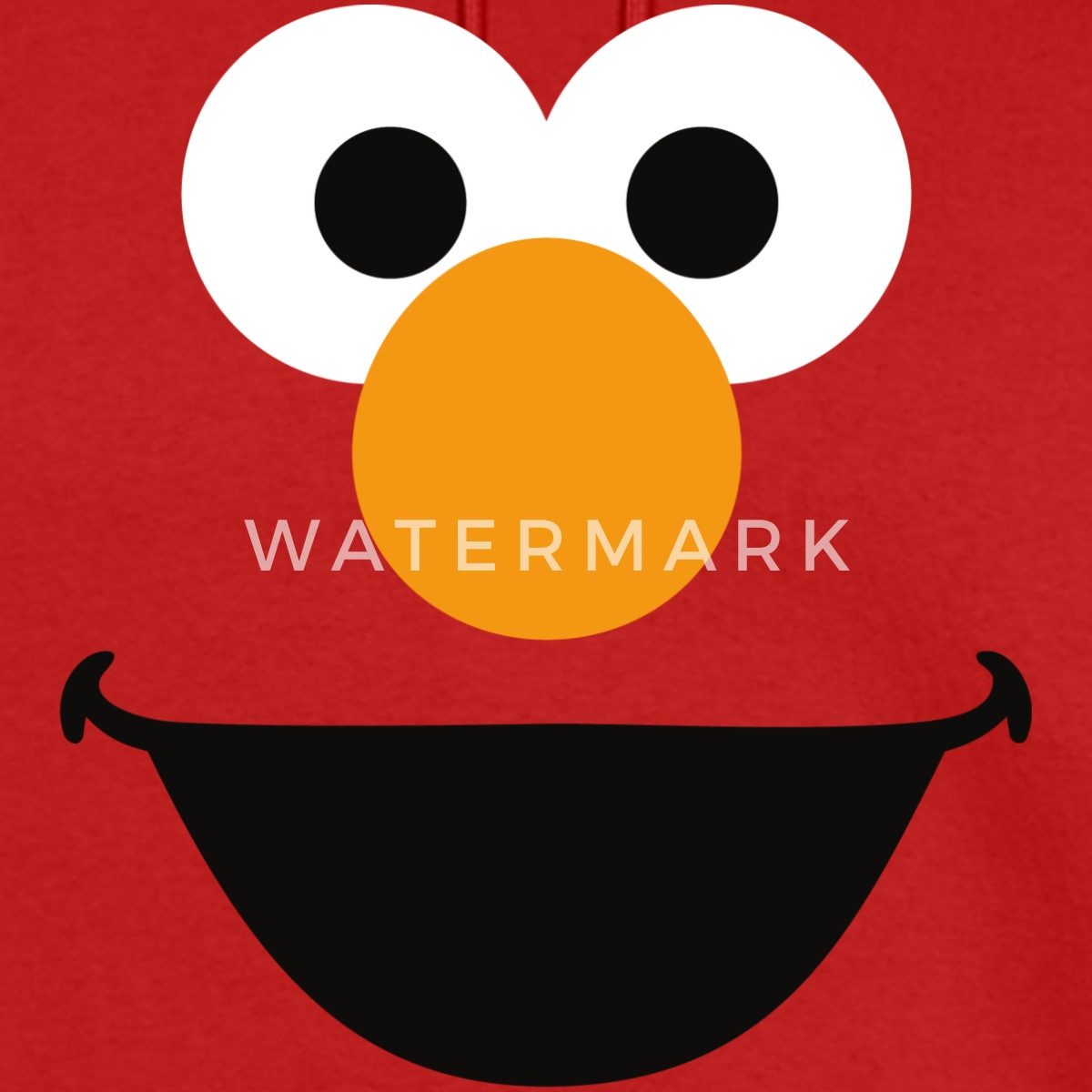 Spreadshirt Hoodie Sesamstraße Elmo Gesicht Kostüm Herren Premium Hoodie (1-tlg)