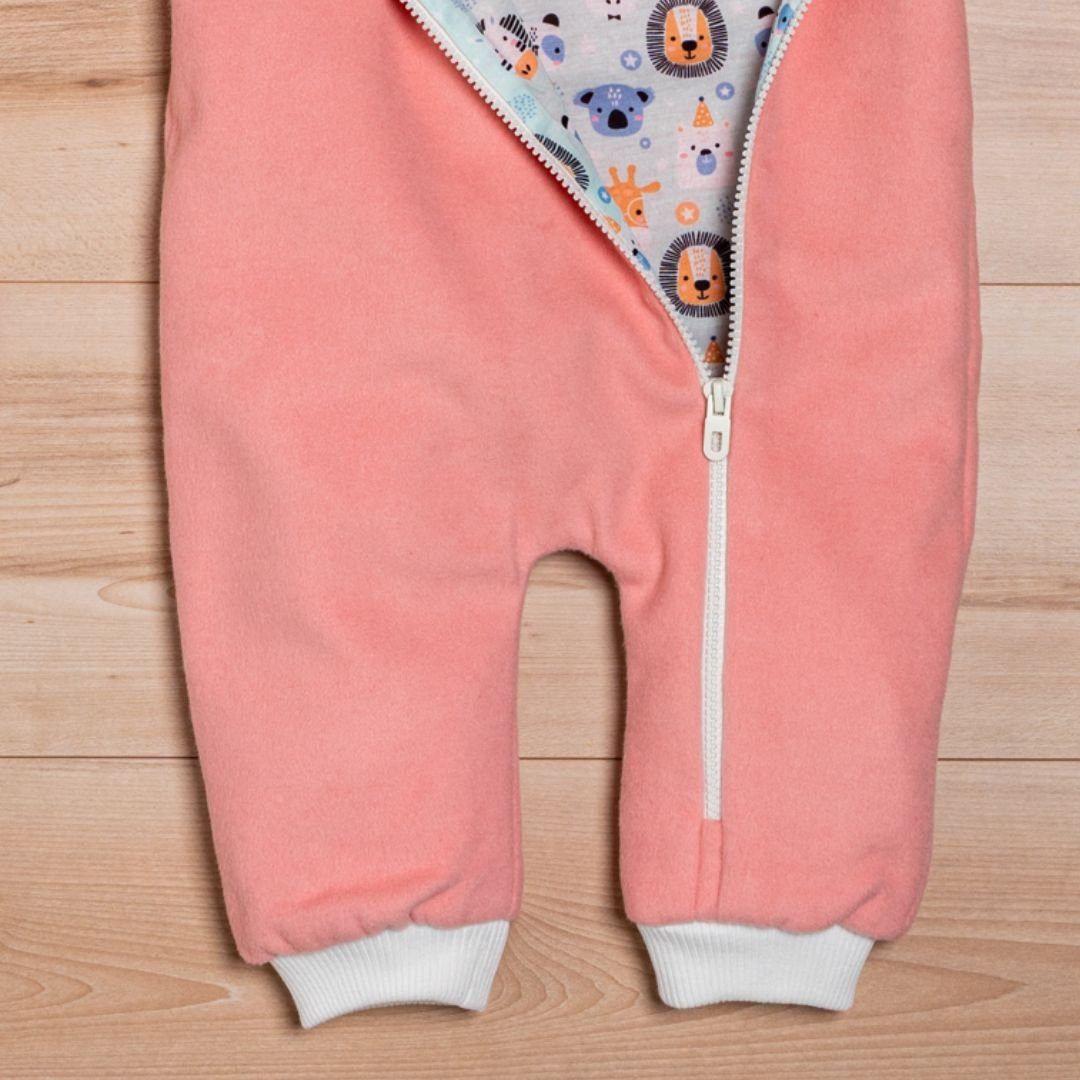 suebidou Fleeceoverall Wollfleece Overall mit Zwergenkapuze Wagenanzug Baby Overall – Bild 3 von 5