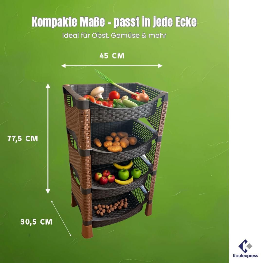 Kaufexpress GmbH Küchenregal Küchenregal mit 4 Etagen aus Kunststoff in Rat günstig online kaufen