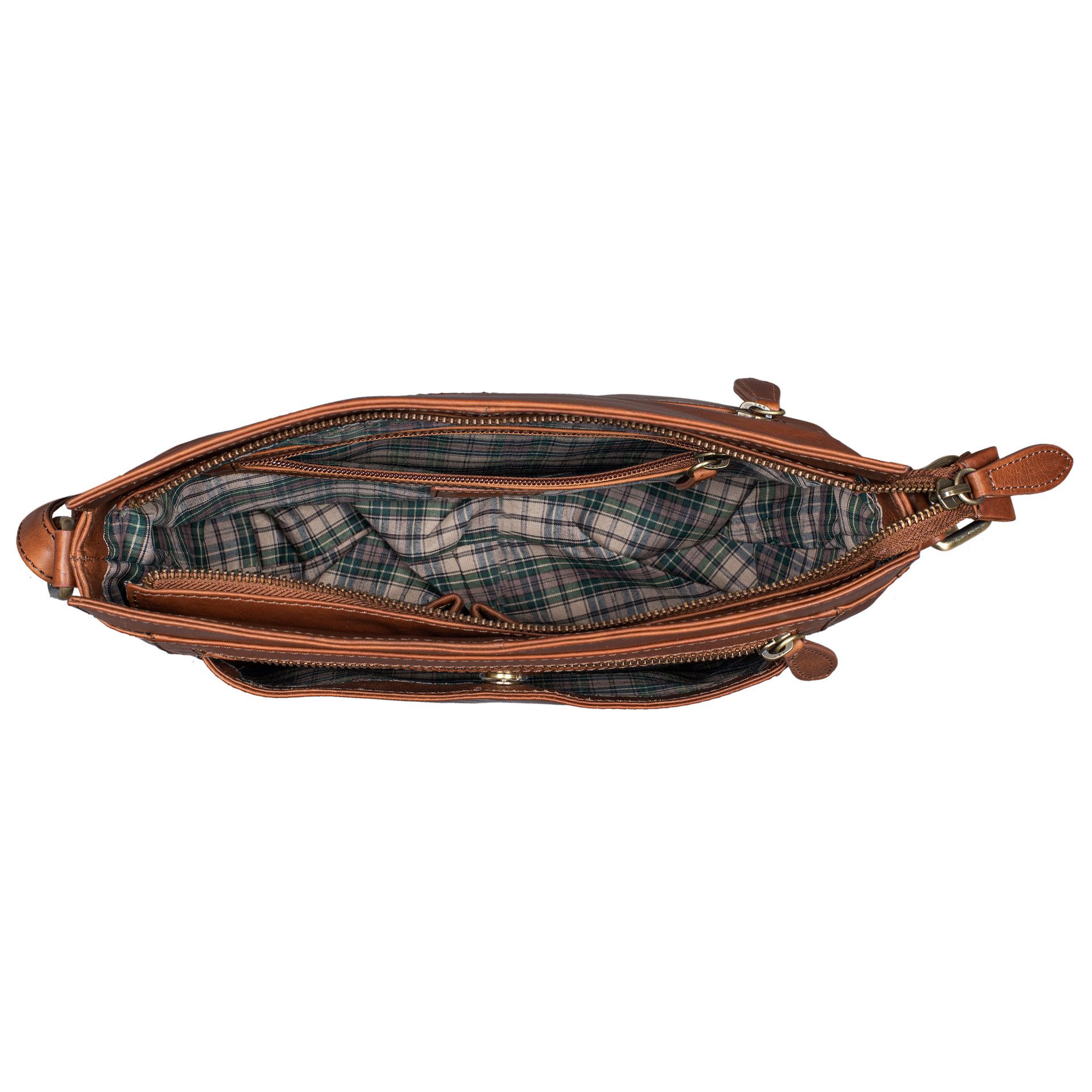 Benthill Umhängetasche Damen Echt Leder Handtasche Vintage Umhängetasche Bag Shopper Frauen, Schultergurt / Umhängegurt Reißverschlussfach – Bild 4 von 5