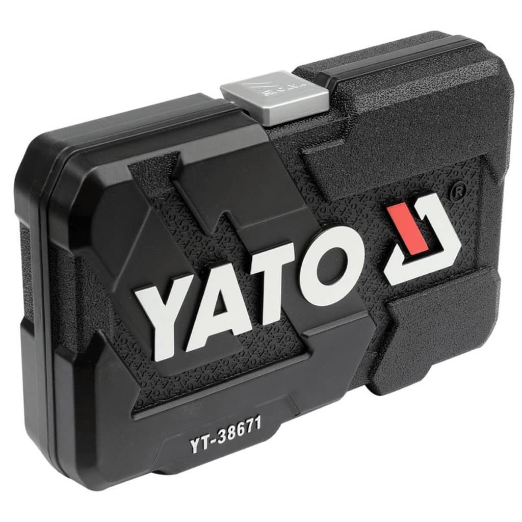12-tlg. Ratsche YT-38671 Steckschlüssel-Set Yato Steckschlüssel mit