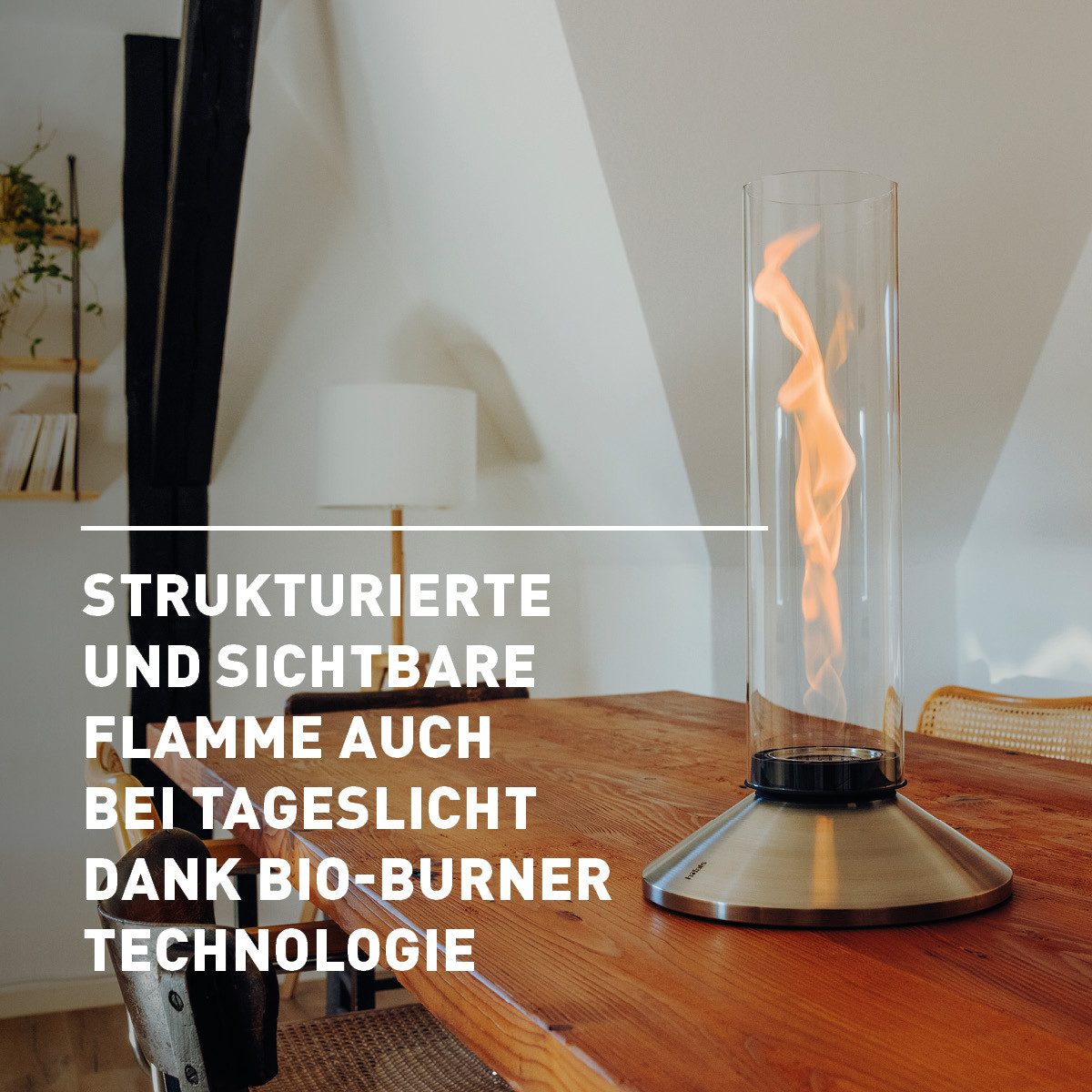 höfats Tischfeuer SPIN X (Packung, rauchfreie Tischfeuerstelle für Indoor und Outdoor), Feuerschale mit Flammenwirbel für Tischdeko, wärmende Feuersäule
