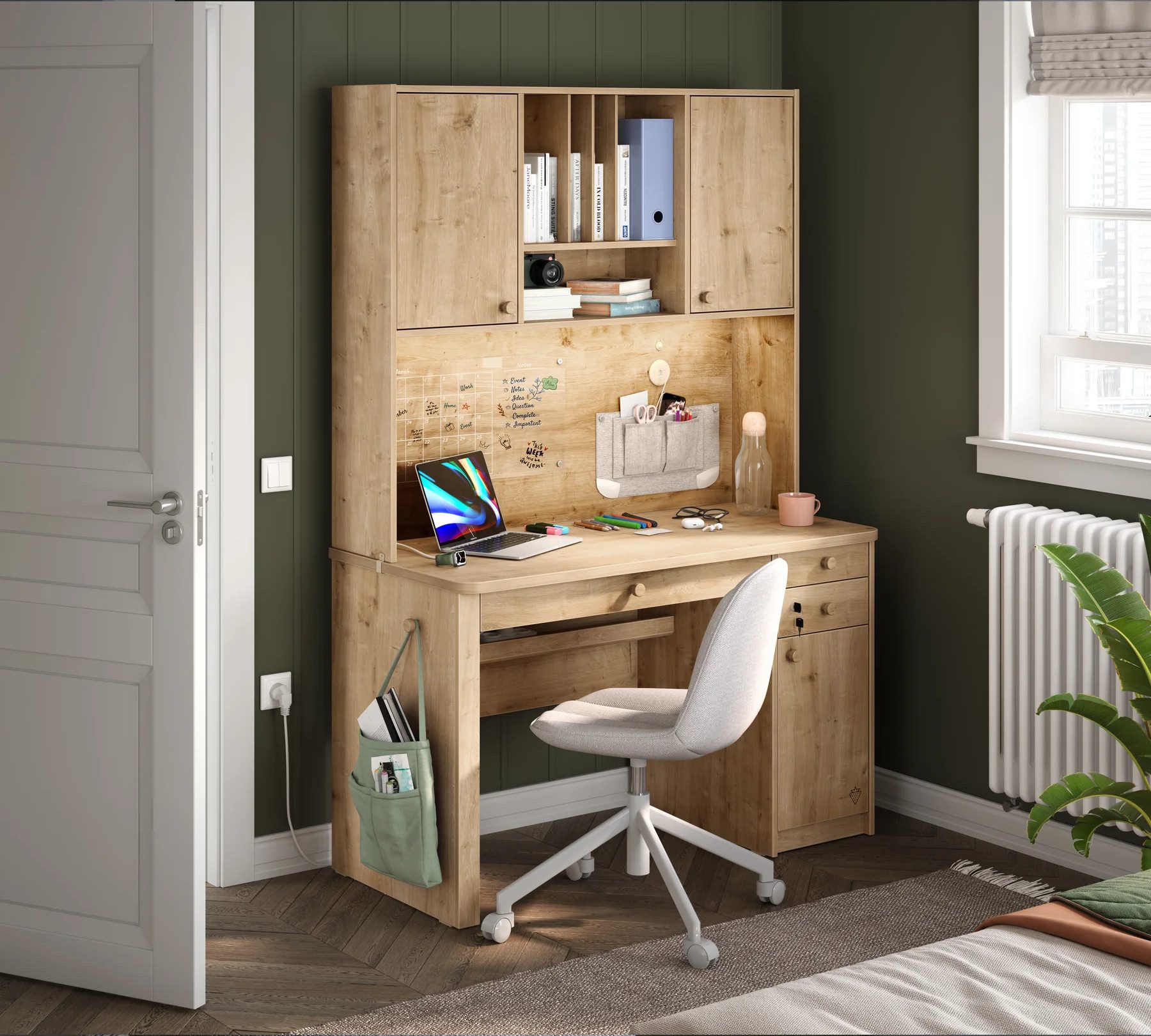 Möbel-Zeit Schreibtisch MOCHA mit Schließfach