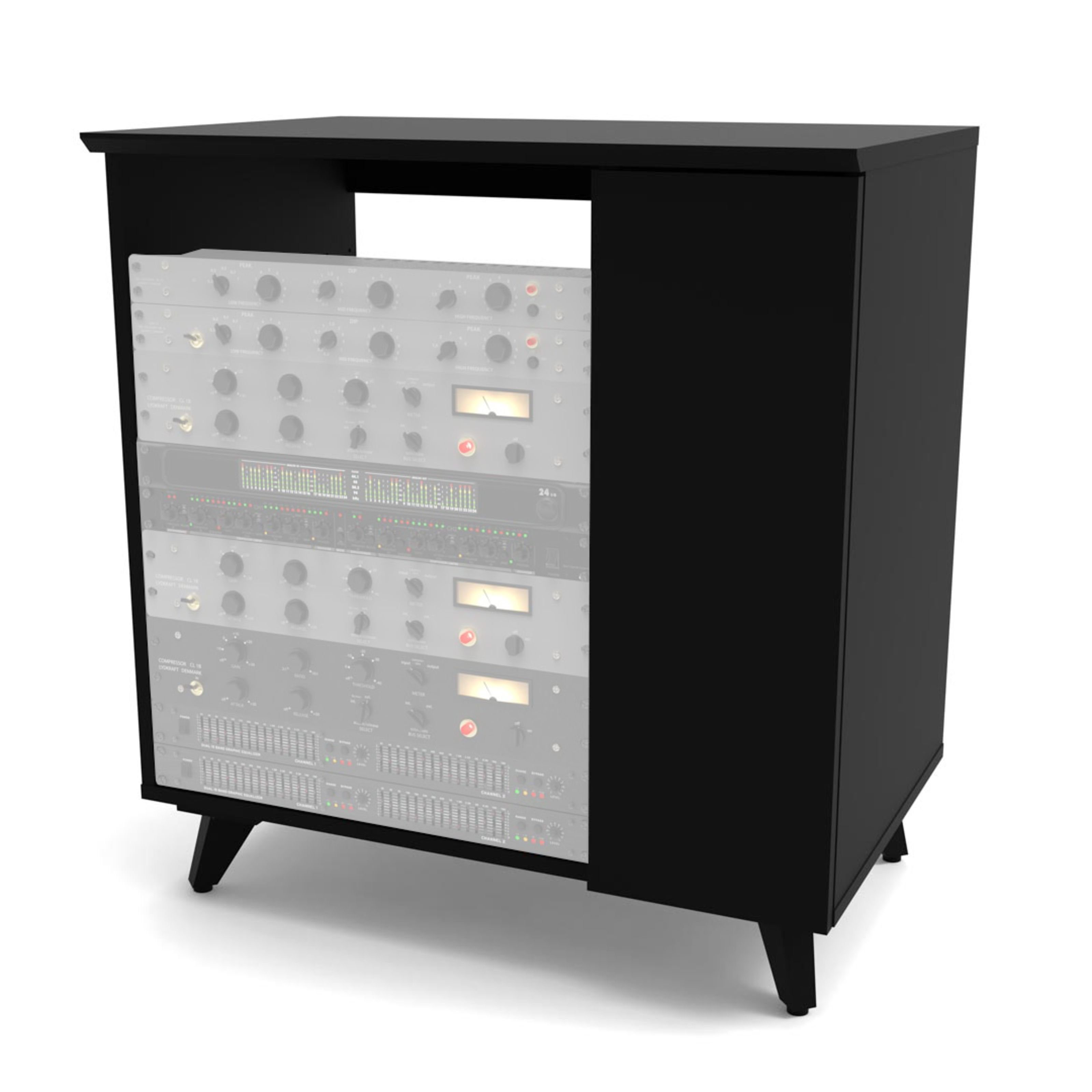 GLORIOUS Musikinstrumentenständer, (Studiomöbel, Studio Racks), Modular Side Rack Schwarz - Studio Rack