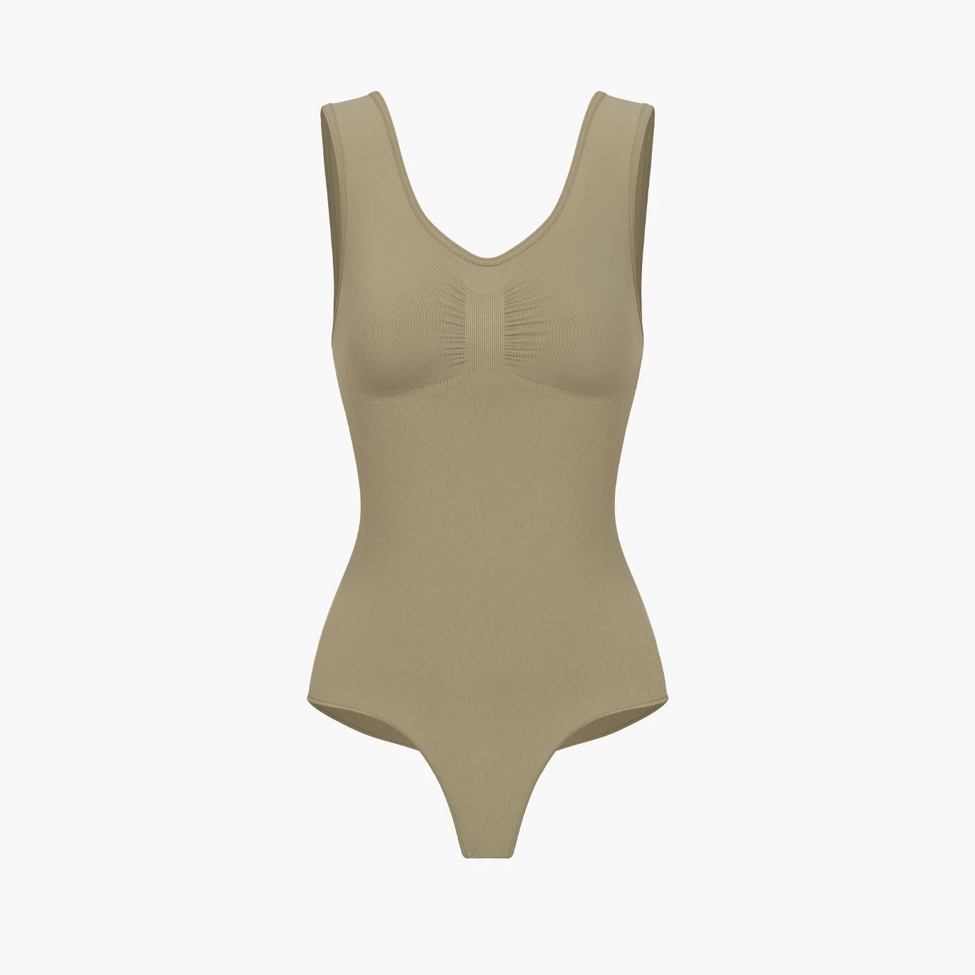 Creamy Fabrics Miederbody Tank Bodysuit Sculpting Shapewear mit String-Oliv günstig online kaufen