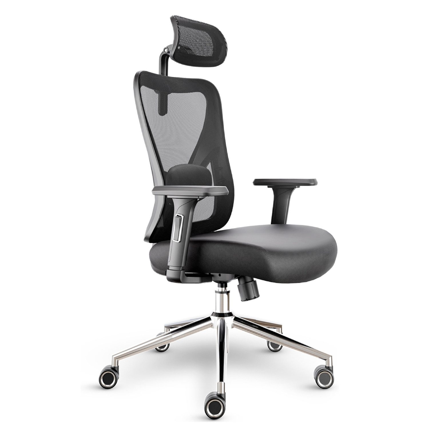 LUTIVO Bürostuhl Ergonomisch & Individuell Anpassbar, Home Office Schreibtischstuhl (Bürostuhl Alpha, Bravo), Einstellung für Sitzhöhe, Kopfstütze, Armlehnen und Rücken Support