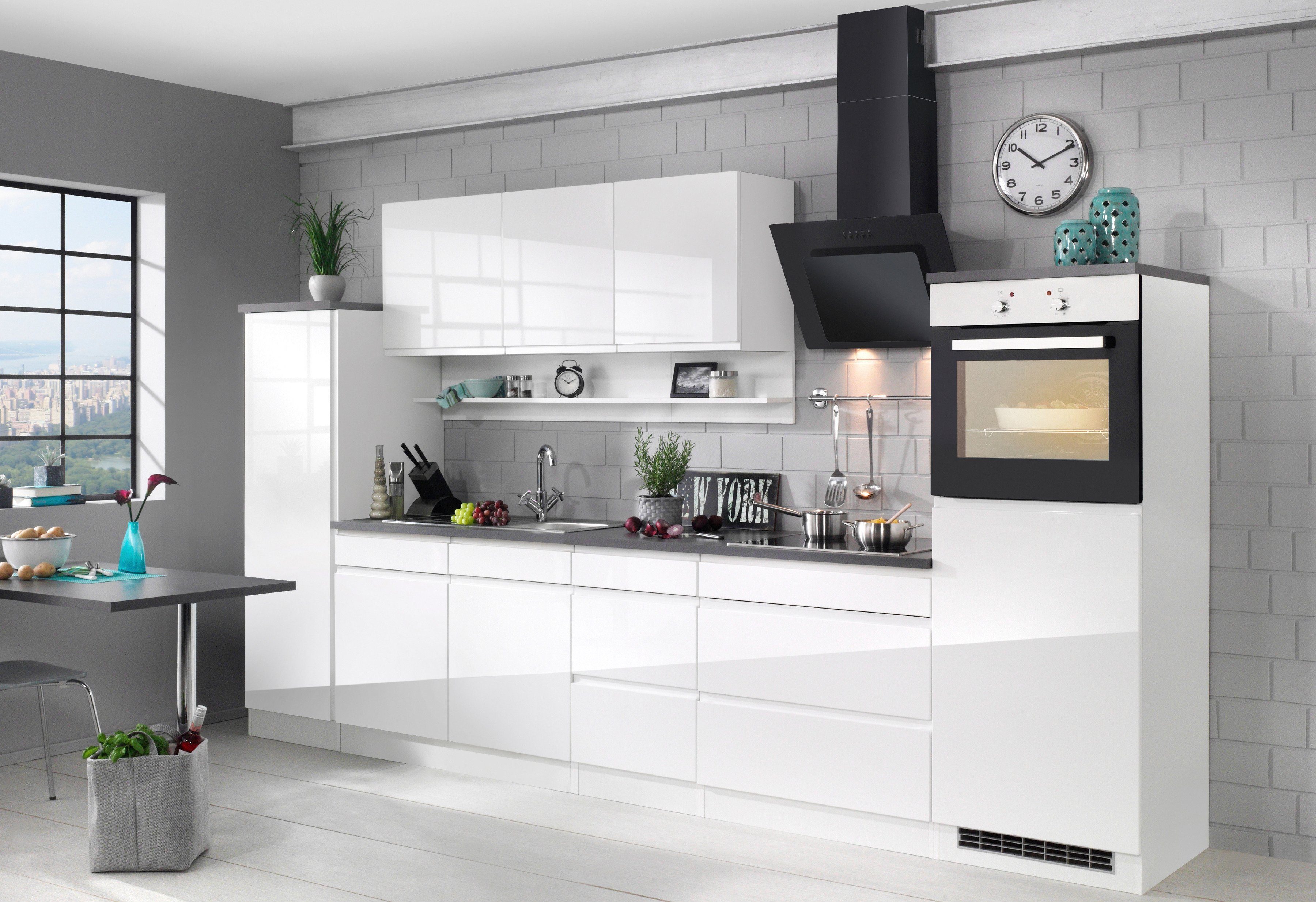 KOCHSTATION Spülenschrank KS-Virginia,neu in verbesserter Ausführung (Stauraum, Softclose, ohne Armatur) Breite 100 cm, inklusive Einbauspüle, Soft-Close