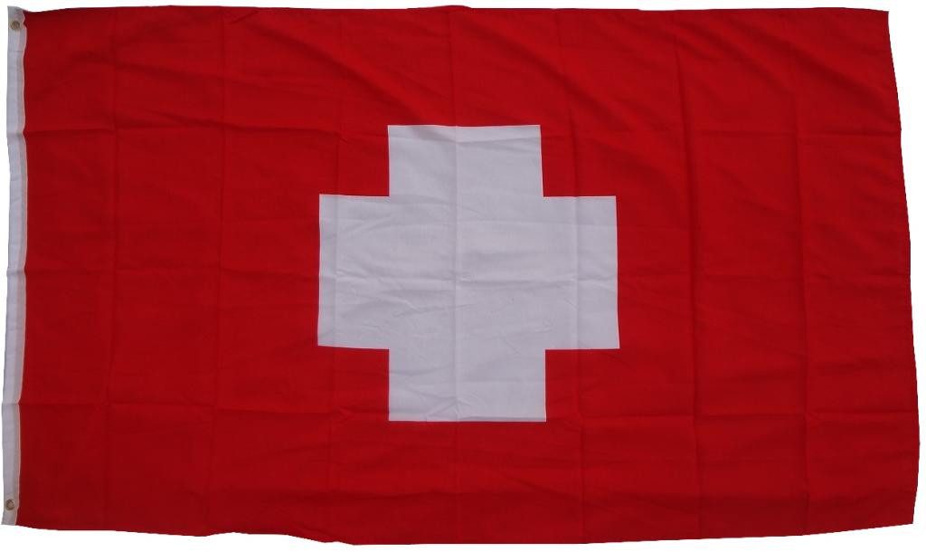 trends4cents Flagge XXL Flagge Fahne mit 3 Messingösen in 250 x 150 cm (Schweiz), für Fahnenmaste