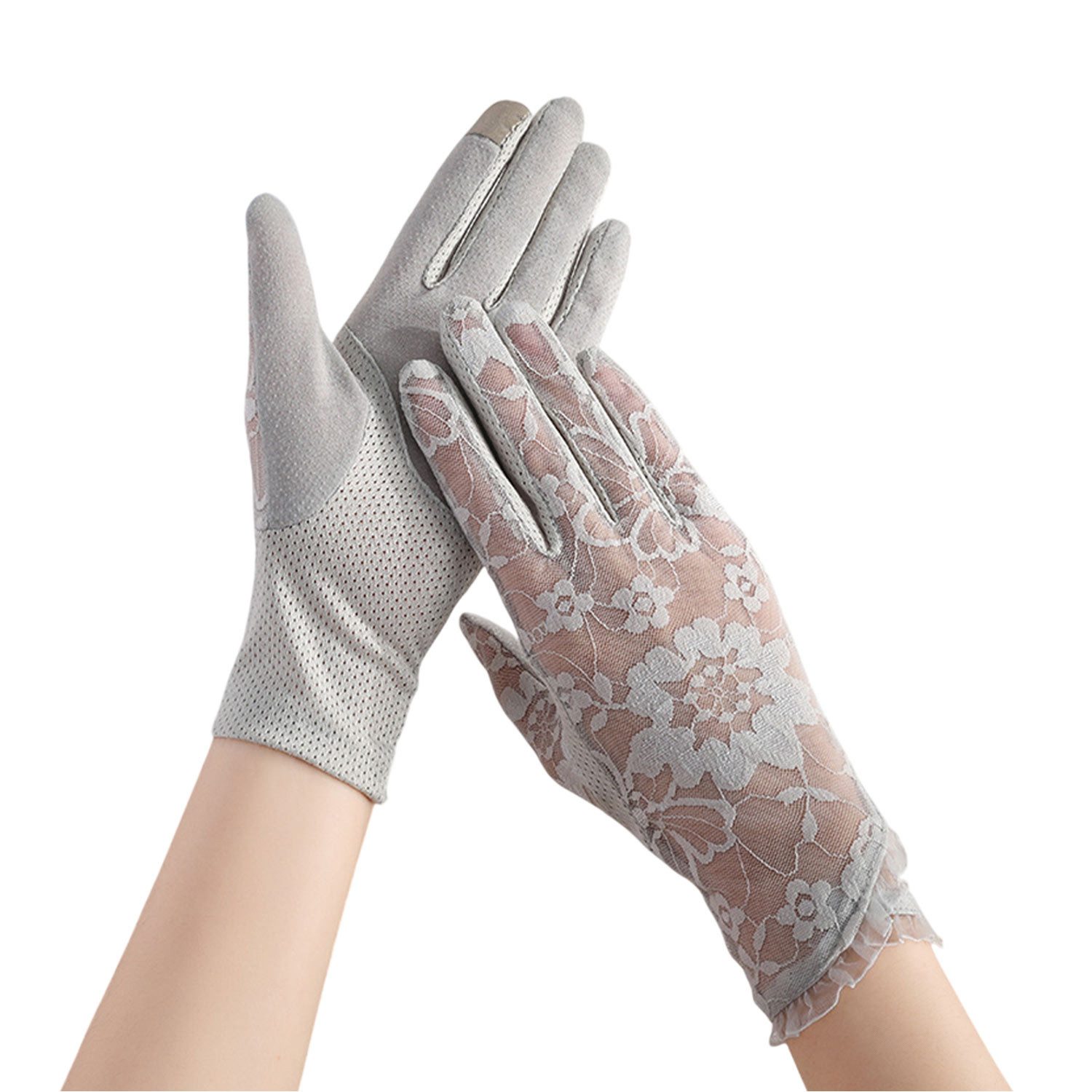 Refttenw Abendhandschuhe Spitzenhandschuhe,Handschuhe damen,Touchscreen-Design,Rutschfeste