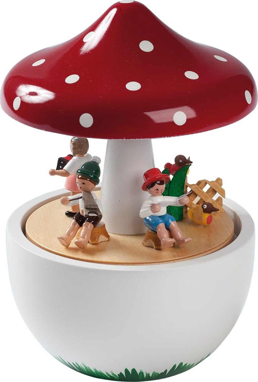 Richard Glaesser Spieluhr Spieldose Pilz, Höhe: 17 cm, Handwerkskunst aus dem Erzgebirge