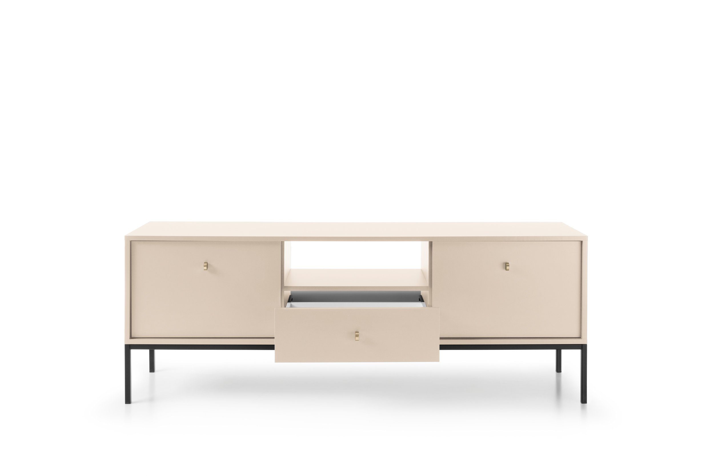 Türen, TV-Schrank mit Schublade Alessia 2 und Beige Wohnzimmer Compleo TV-Schrank TV-Kommode