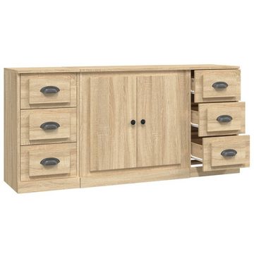 vidaXL Sideboard Sideboards 3 Stk. Sonoma-Eiche Holzwerkstoff (3 St)