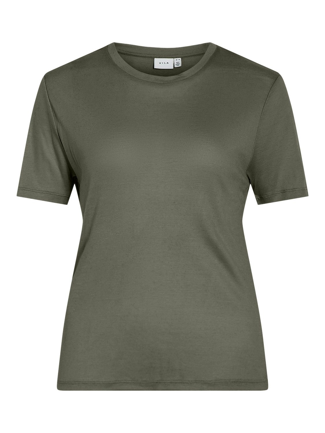 Vila T-Shirt Rundhals Enger Schnitt Kurzarm günstig online kaufen