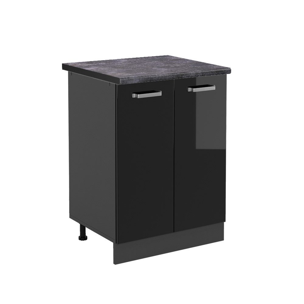 Vicco Unterschrank R-Line, Schwarz Hochglanz/Anthrazit, 60 günstig online kaufen
