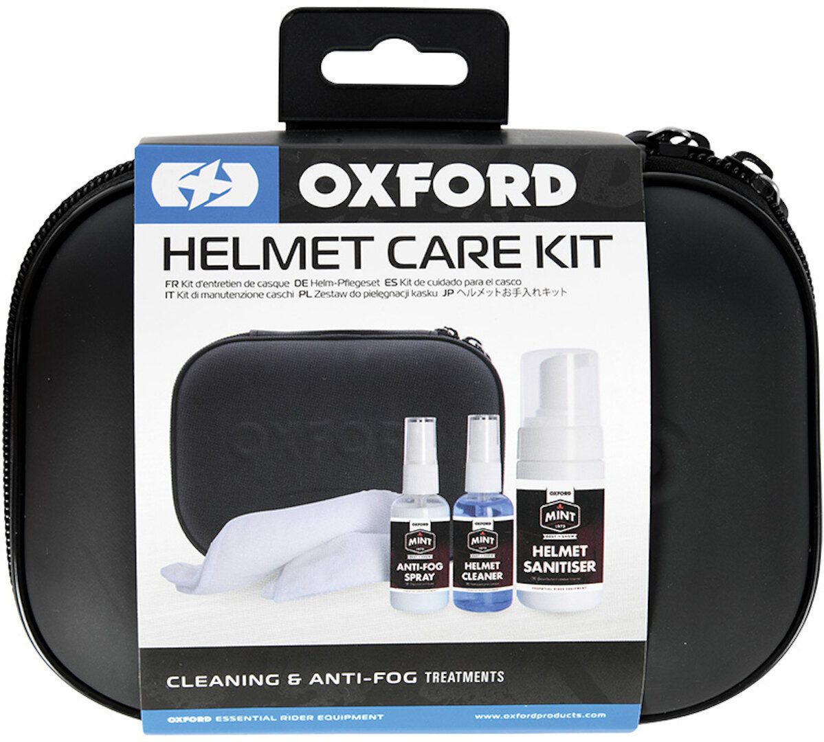 OXFORD Motorradhose Essential Helm Pflegeset Visier