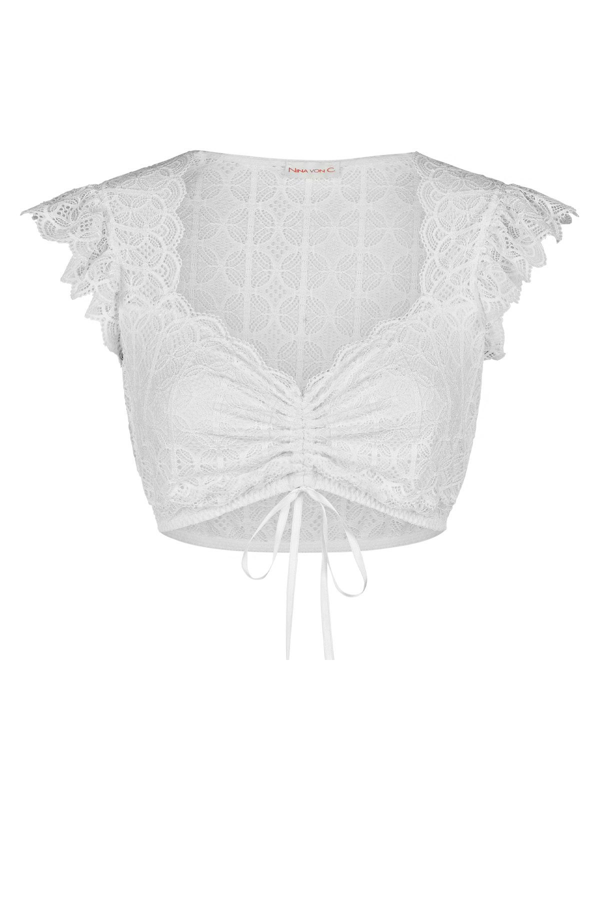 Nina Von C. Dirndlbluse Nina von C. Dirndl-Bluse Angelina, kurzarm - weiss