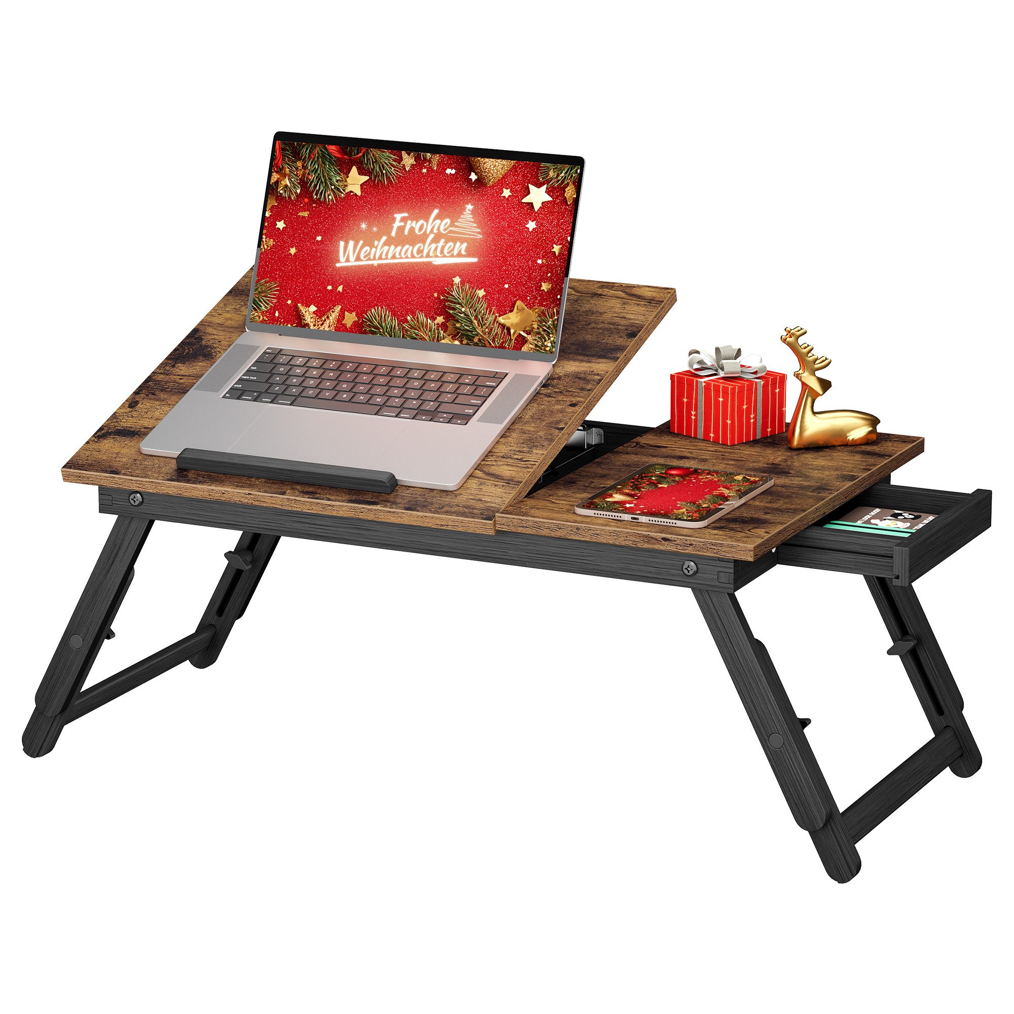 SONGMICS Laptoptisch, Laptopständer, Frühstückstablett, klappbare Beine, hö günstig online kaufen