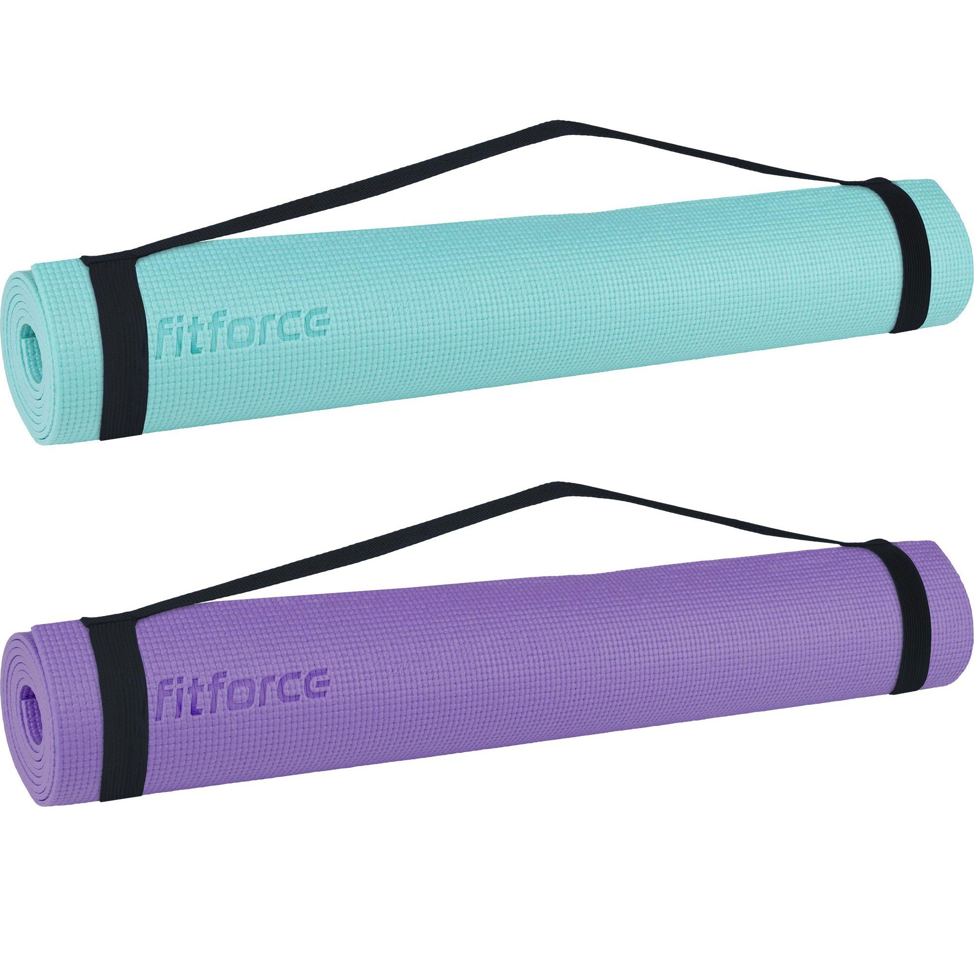 Sportmatte Fitforce Yogamatte mit Tragegurt Sportmatte rutschfest