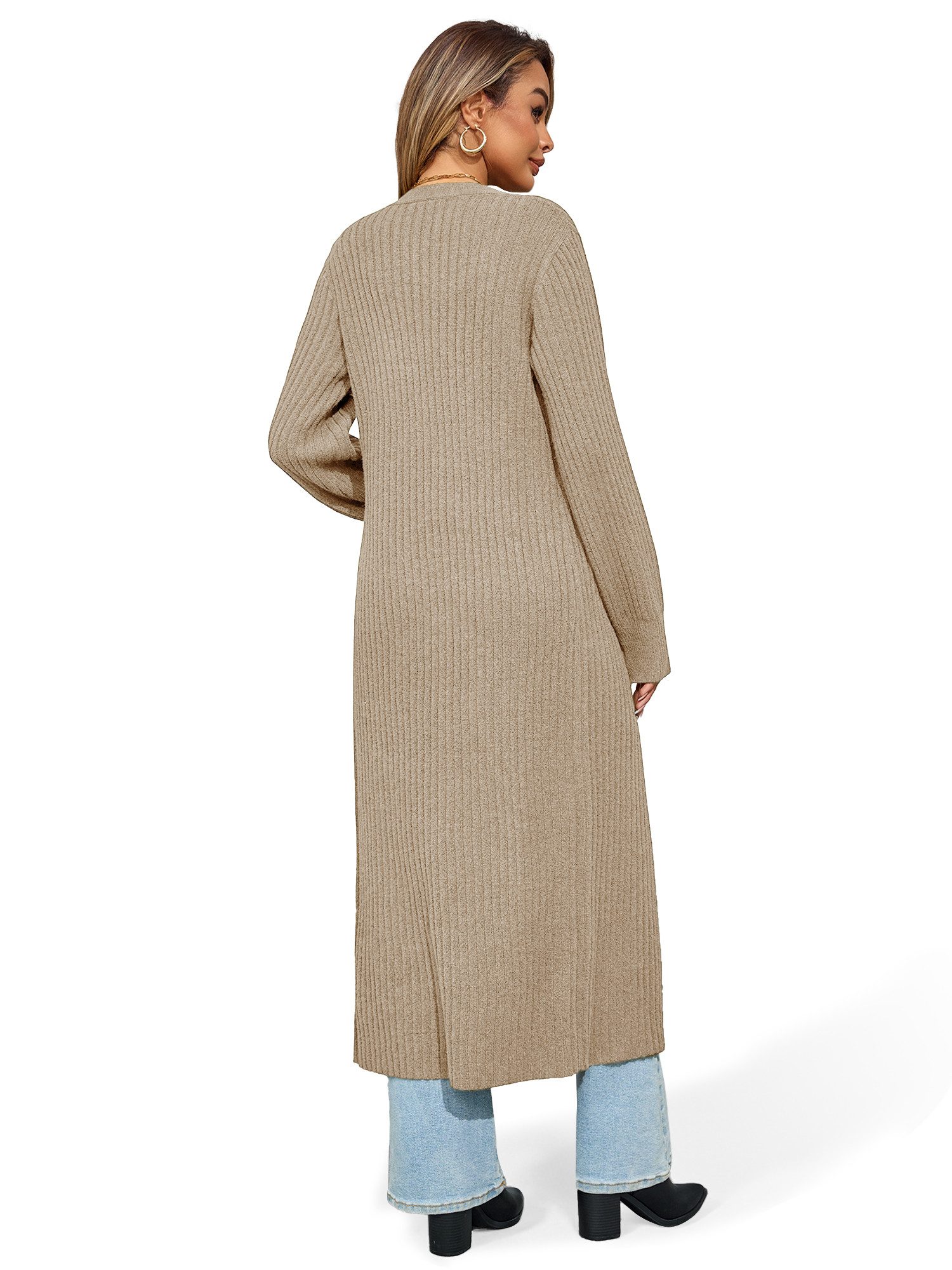 Imily Bela Cardigan Damen Lange Strickjacke mit V-Ausschnitt (Packung, 1-tl günstig online kaufen