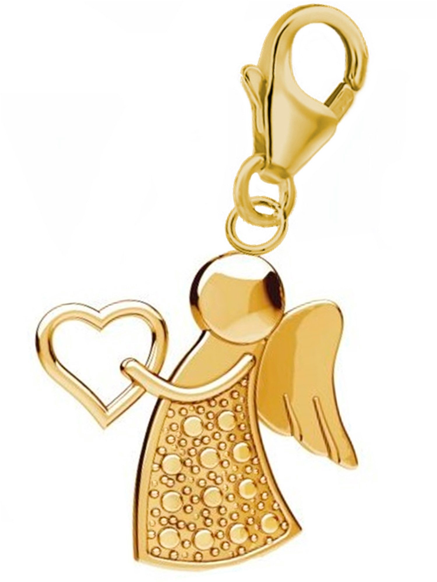 Goldene Hufeisen Charm Engel Engel Karabiner Charm Anhänger für Bettelarmba günstig online kaufen
