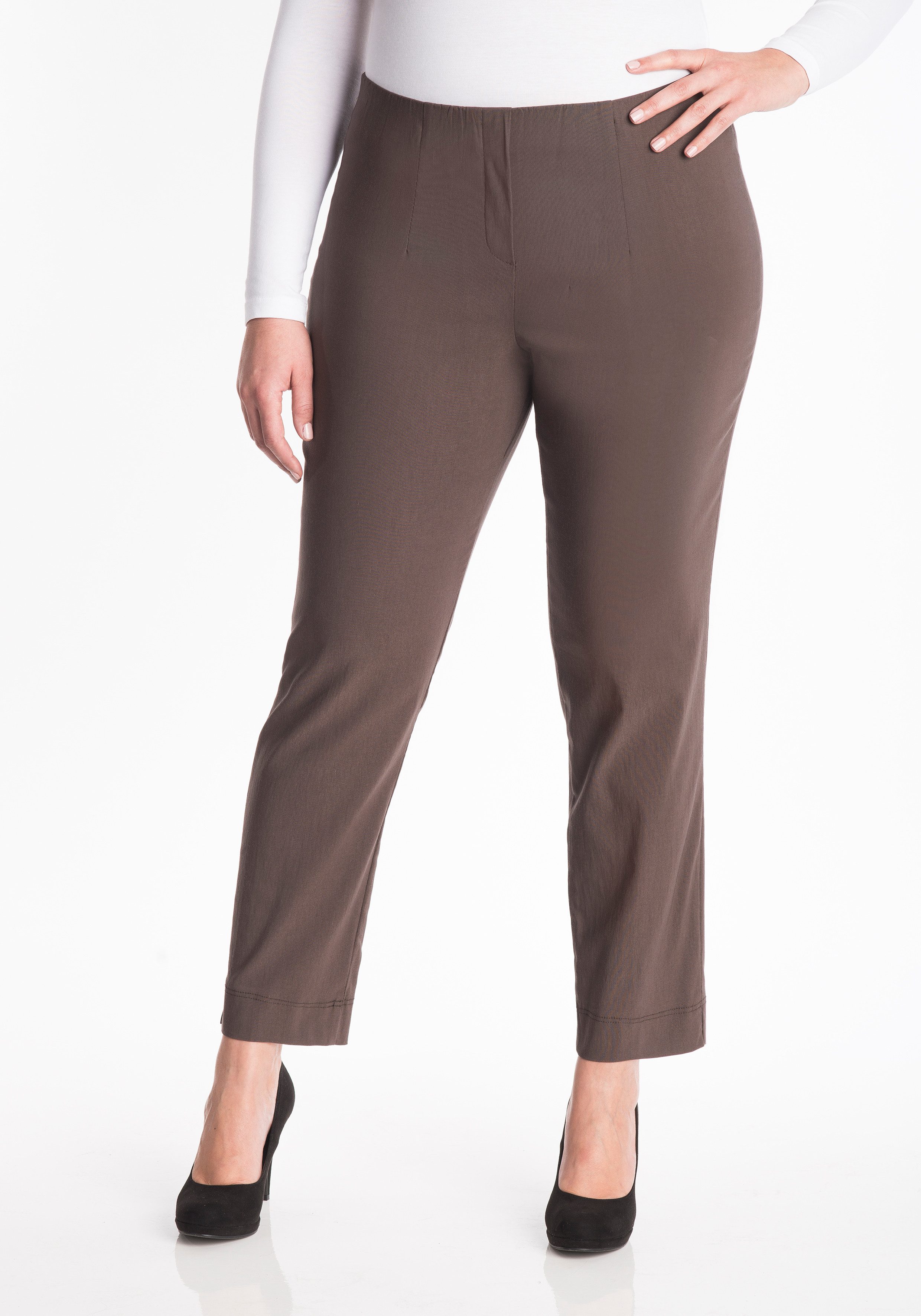 KjBRAND Stoffhose Susie XS Ankle Bengaline Sommerhose mit Schlupfbund