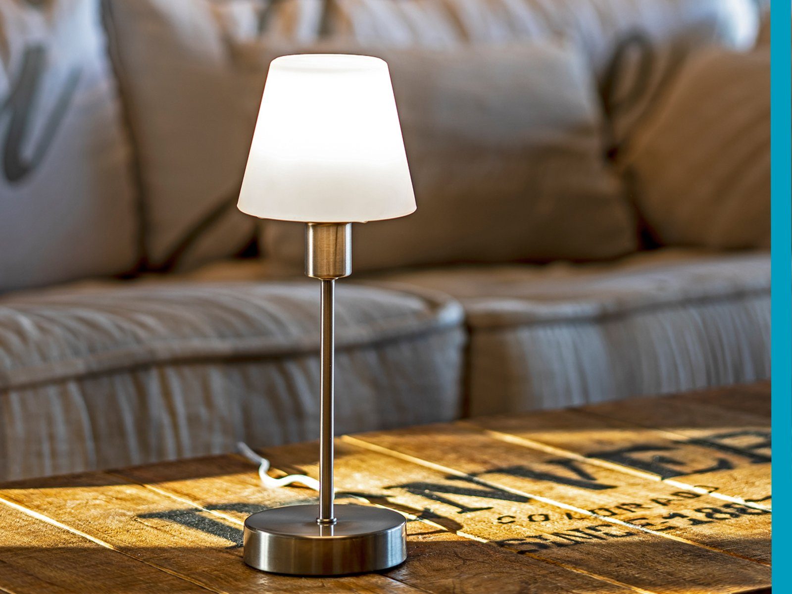 Touch-Lampe, tragbare Tischsensorsteuerung Nachttischlampen mit schnellem  USB-Ladeanschluss, 5 Stufen dimmbares warmweißes Licht und 13 Farbwechsel R